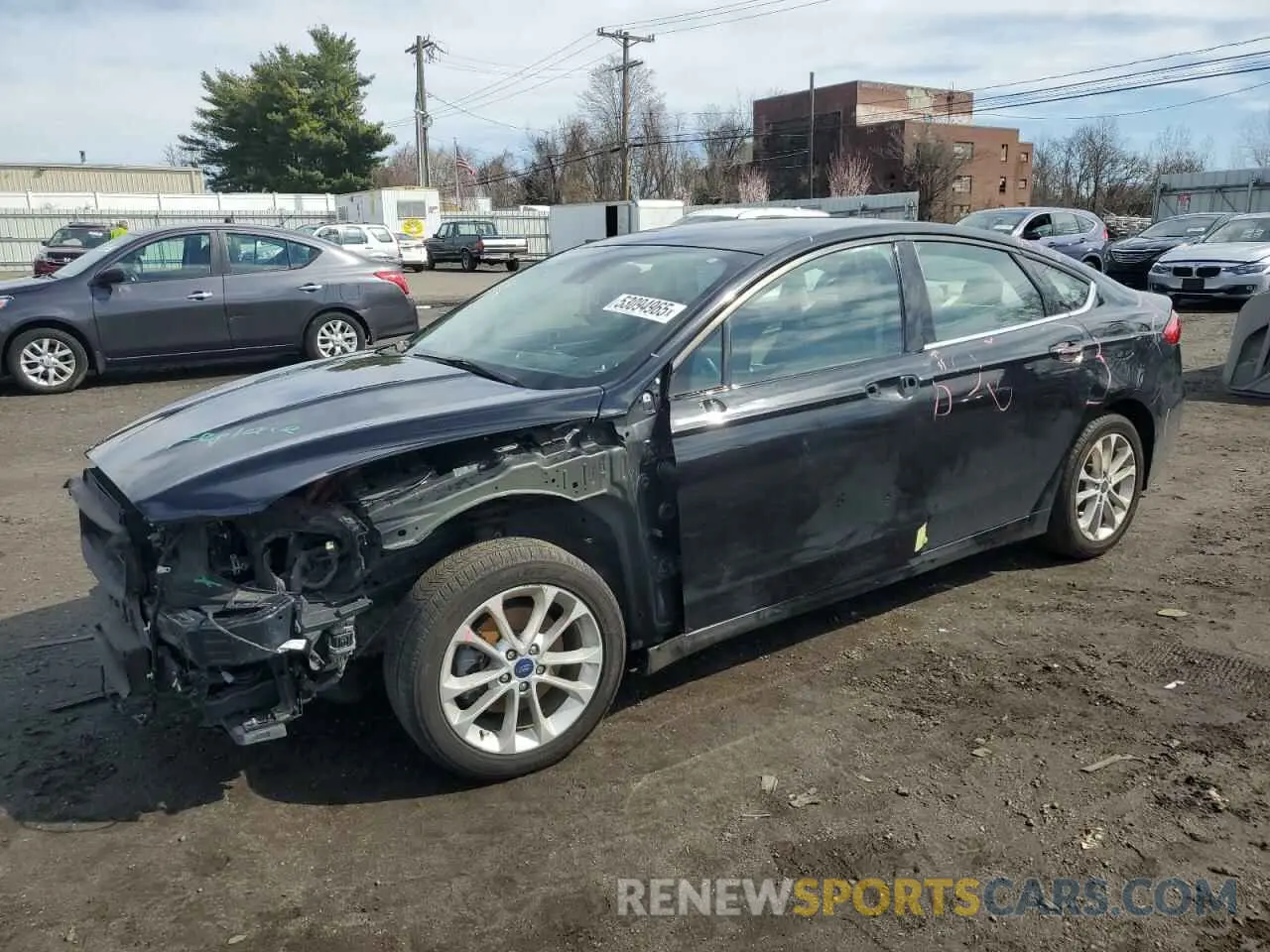 1 Photograph of a damaged car 3FA6P0LU2KR220558 FORD FUSION 2019