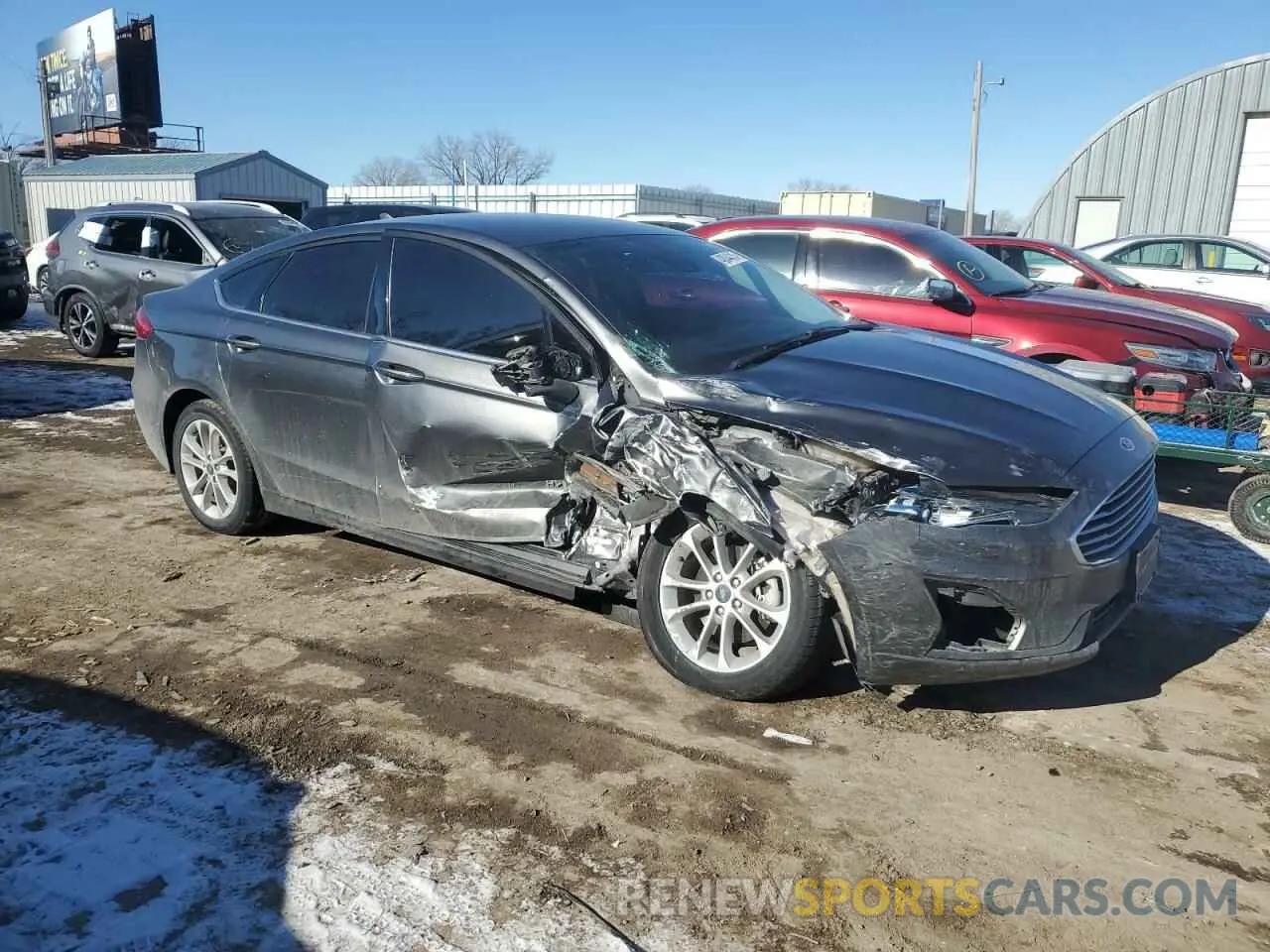 4 Photograph of a damaged car 3FA6P0LU3KR143571 FORD FUSION 2019