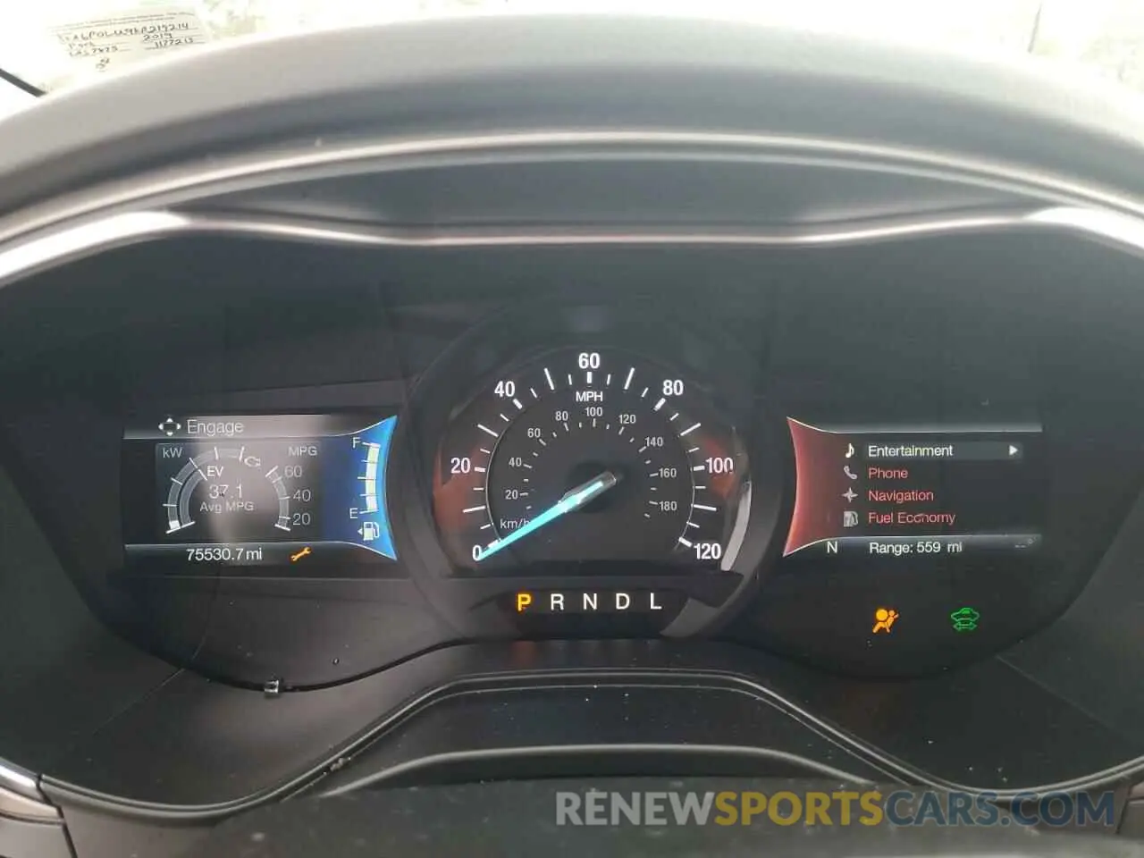 9 Photograph of a damaged car 3FA6P0LU9KR219214 FORD FUSION 2019
