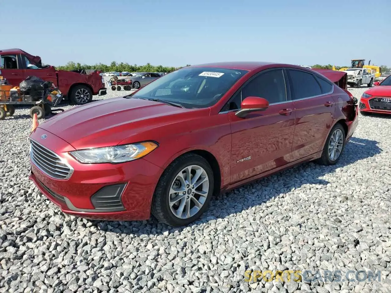 1 Photograph of a damaged car 3FA6P0LUXKR225376 FORD FUSION 2019