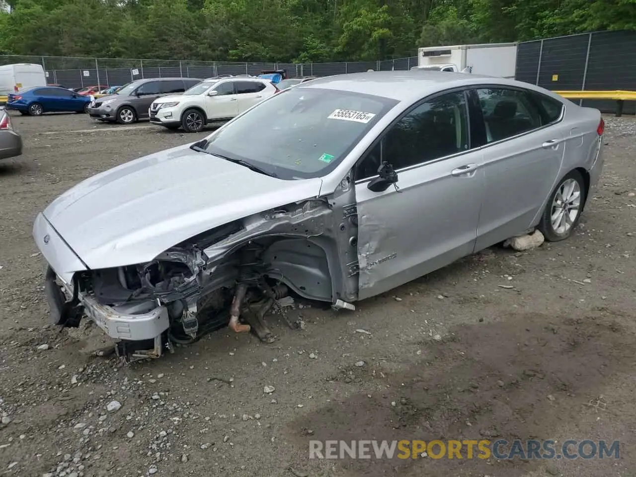 1 Photograph of a damaged car 3FA6P0LUXKR242582 FORD FUSION 2019