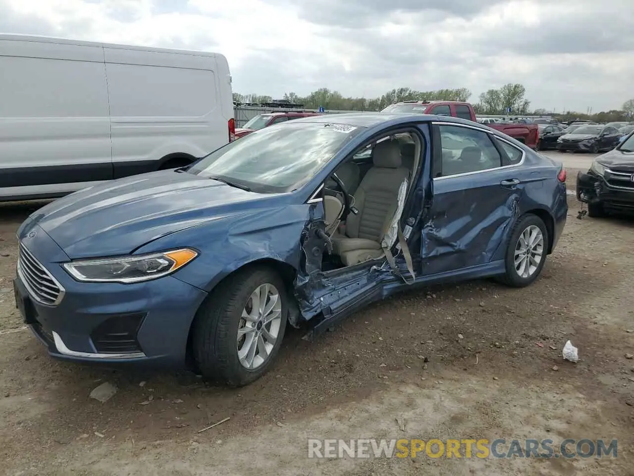 1 Photograph of a damaged car 3FA6P0MU2KR149697 FORD FUSION 2019