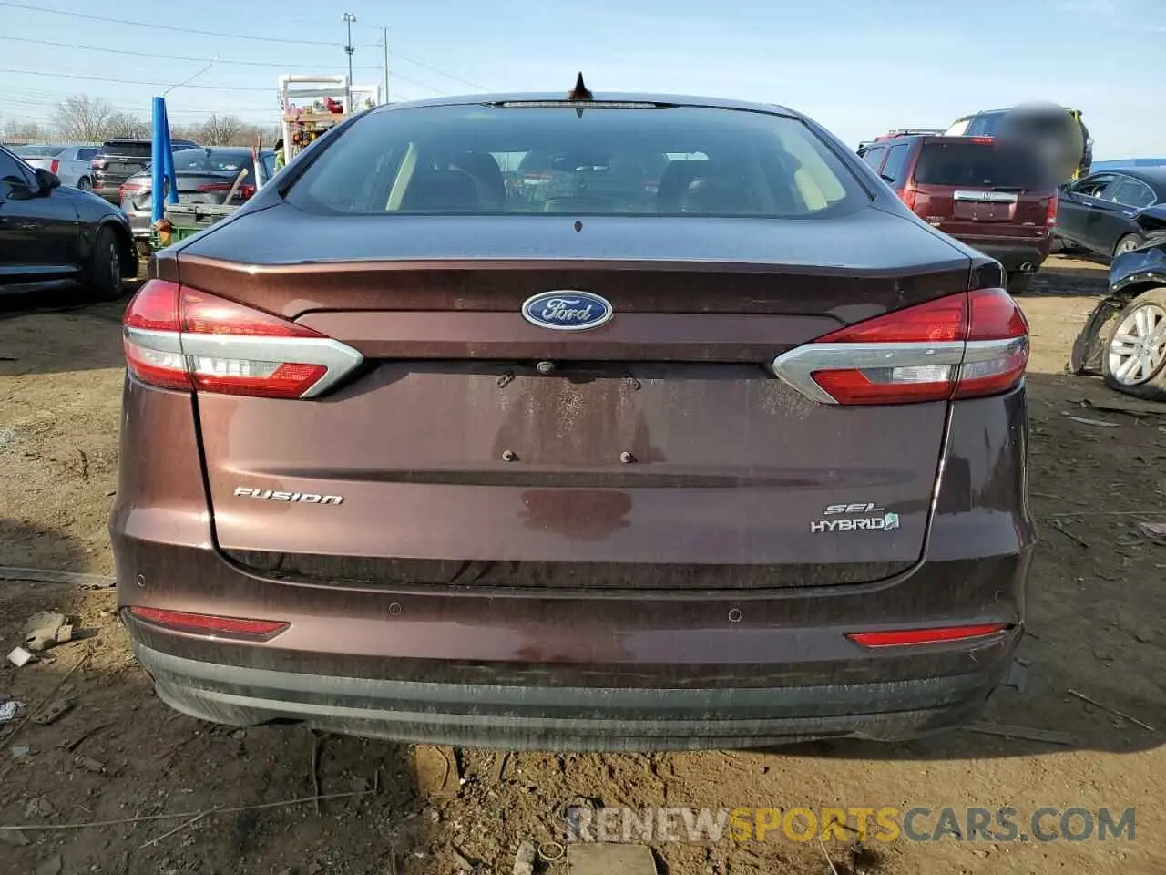 6 Photograph of a damaged car 3FA6P0MU2KR195742 FORD FUSION 2019