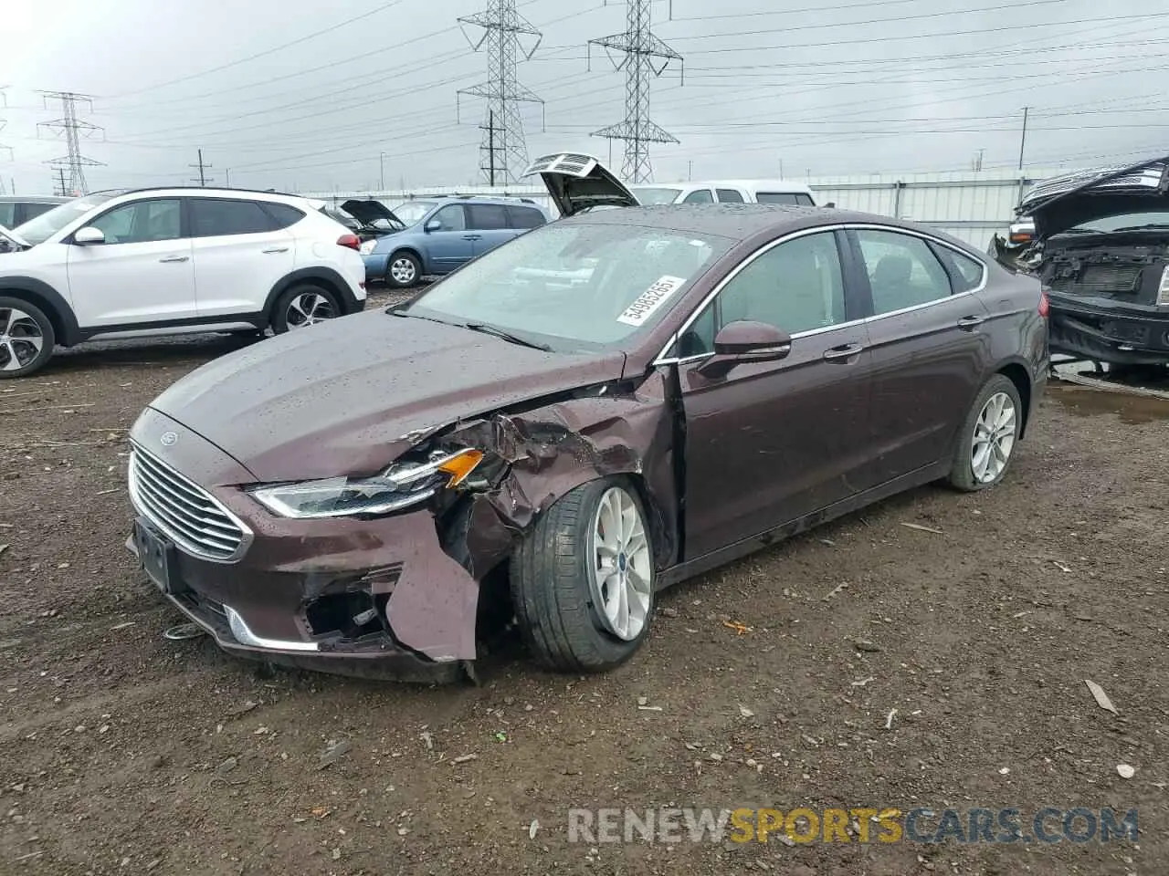 1 Photograph of a damaged car 3FA6P0MU3KR137395 FORD FUSION 2019