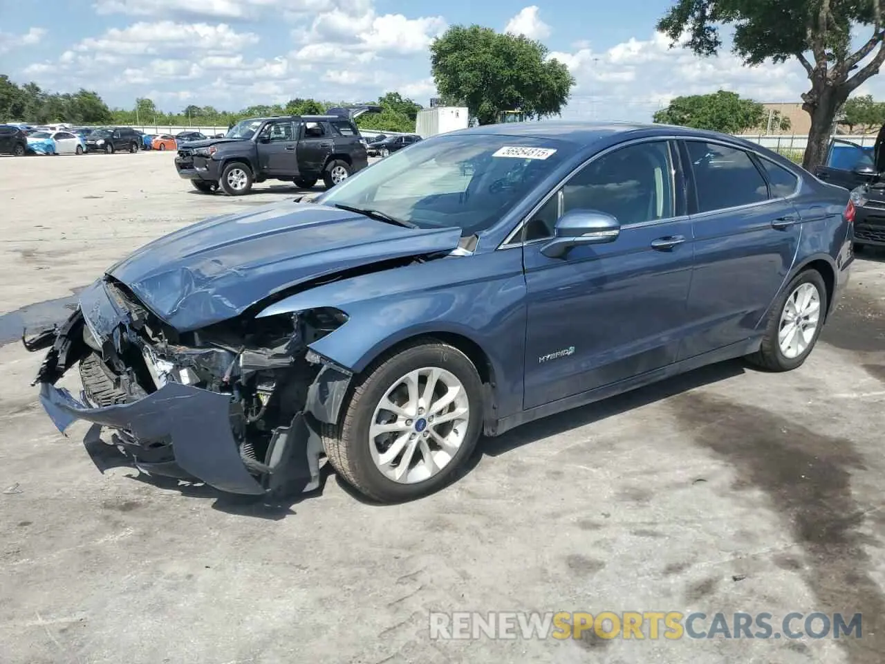 1 Photograph of a damaged car 3FA6P0MU7KR123029 FORD FUSION 2019