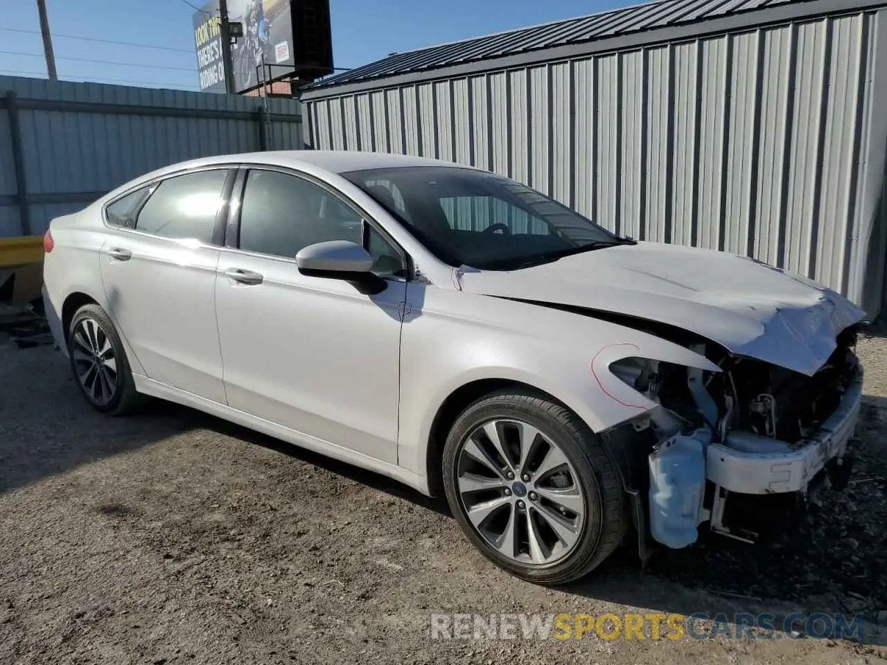 4 Photograph of a damaged car 3FA6P0T93KR283759 FORD FUSION 2019