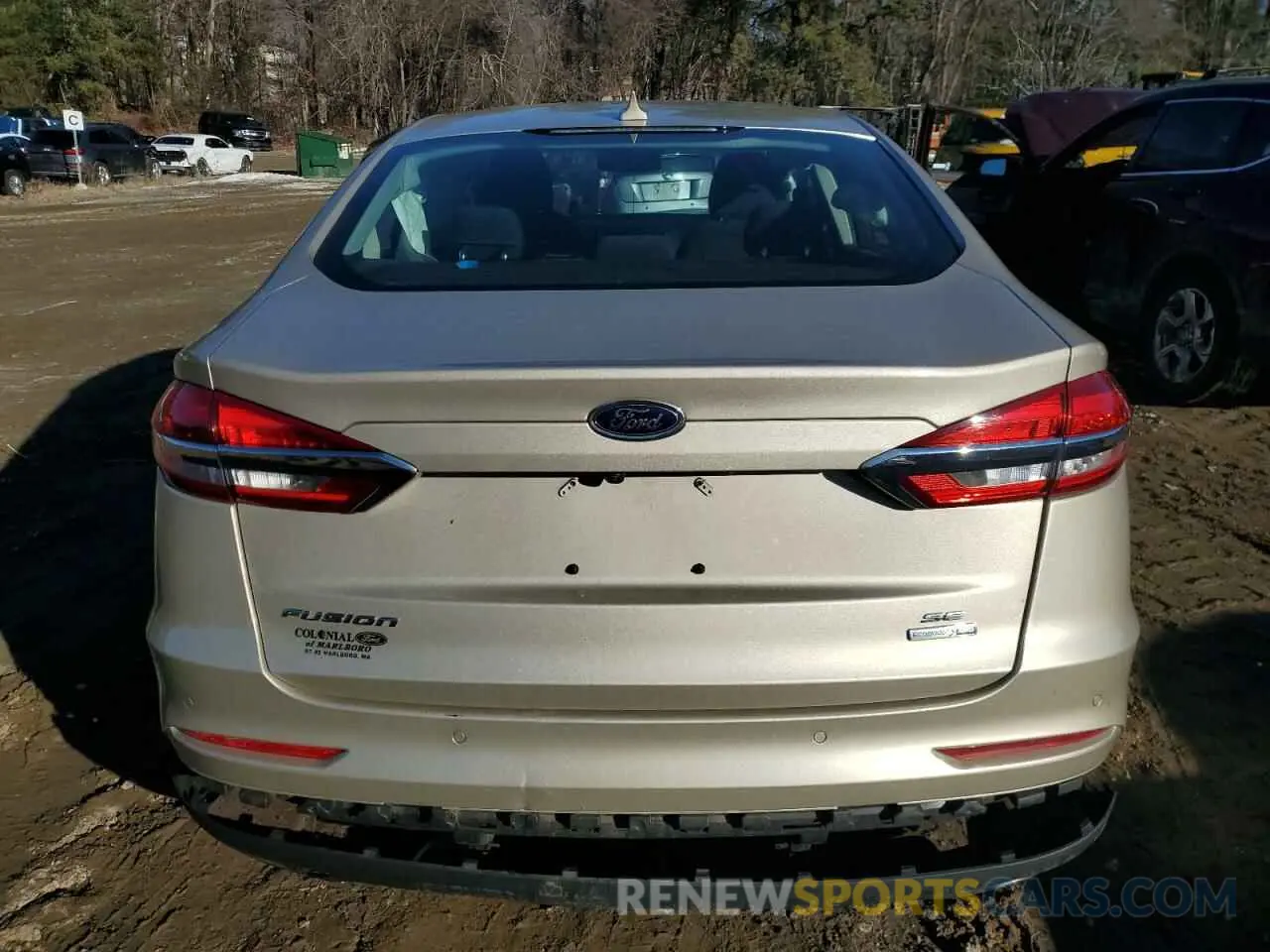 6 Photograph of a damaged car 3FA6P0T95KR156964 FORD FUSION 2019