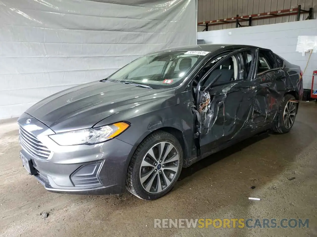 1 Photograph of a damaged car 3FA6P0T98KR191725 FORD FUSION 2019