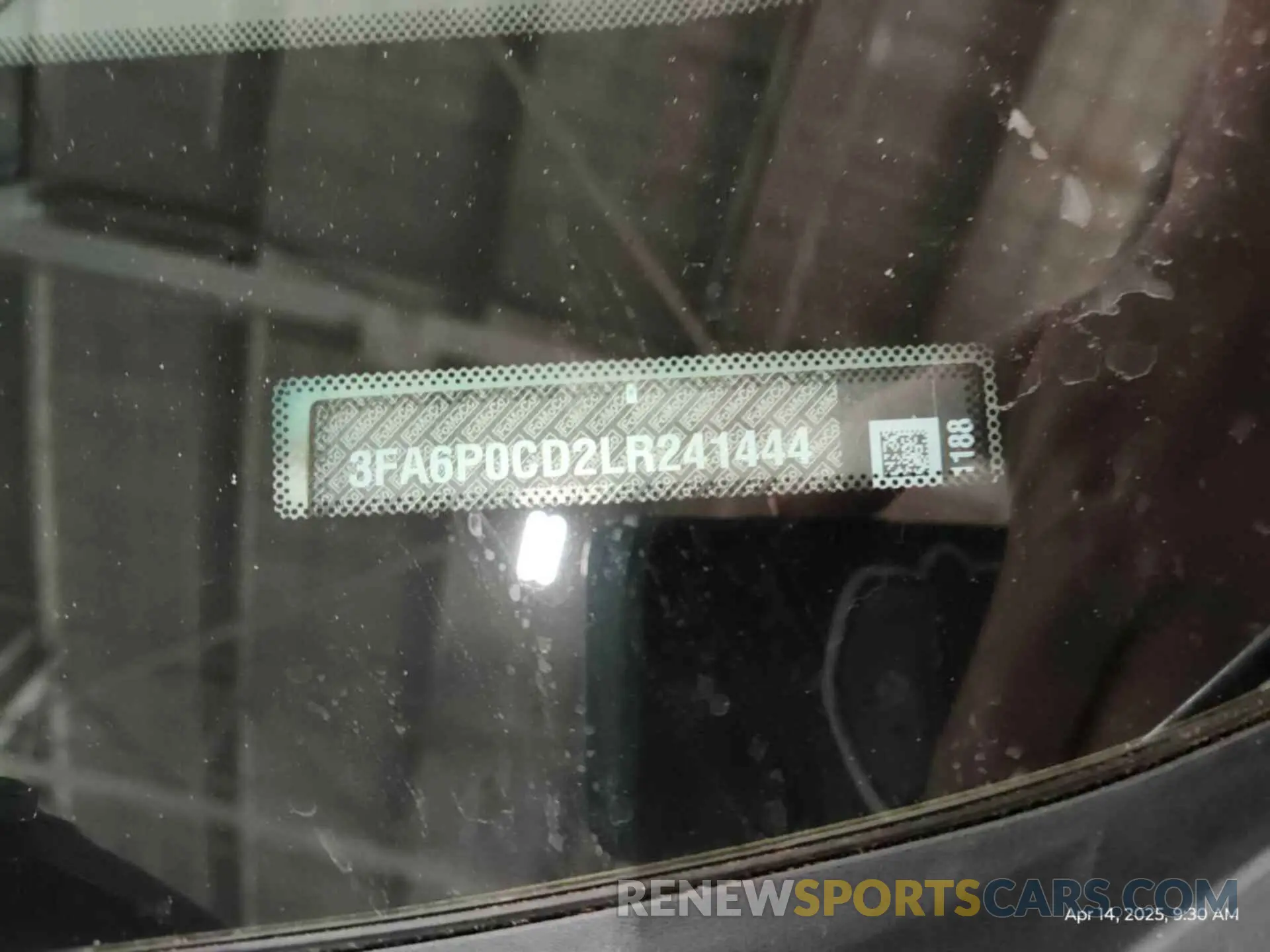 4 Photograph of a damaged car 3FA6P0CD2LR241444 FORD FUSION 2020