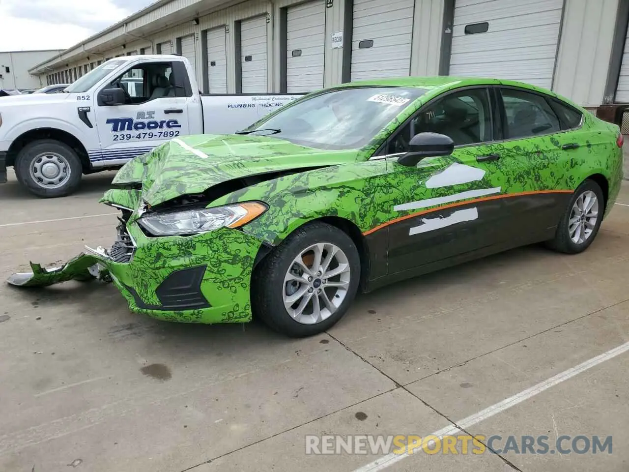 1 Photograph of a damaged car 3FA6P0HD0LR187196 FORD FUSION 2020
