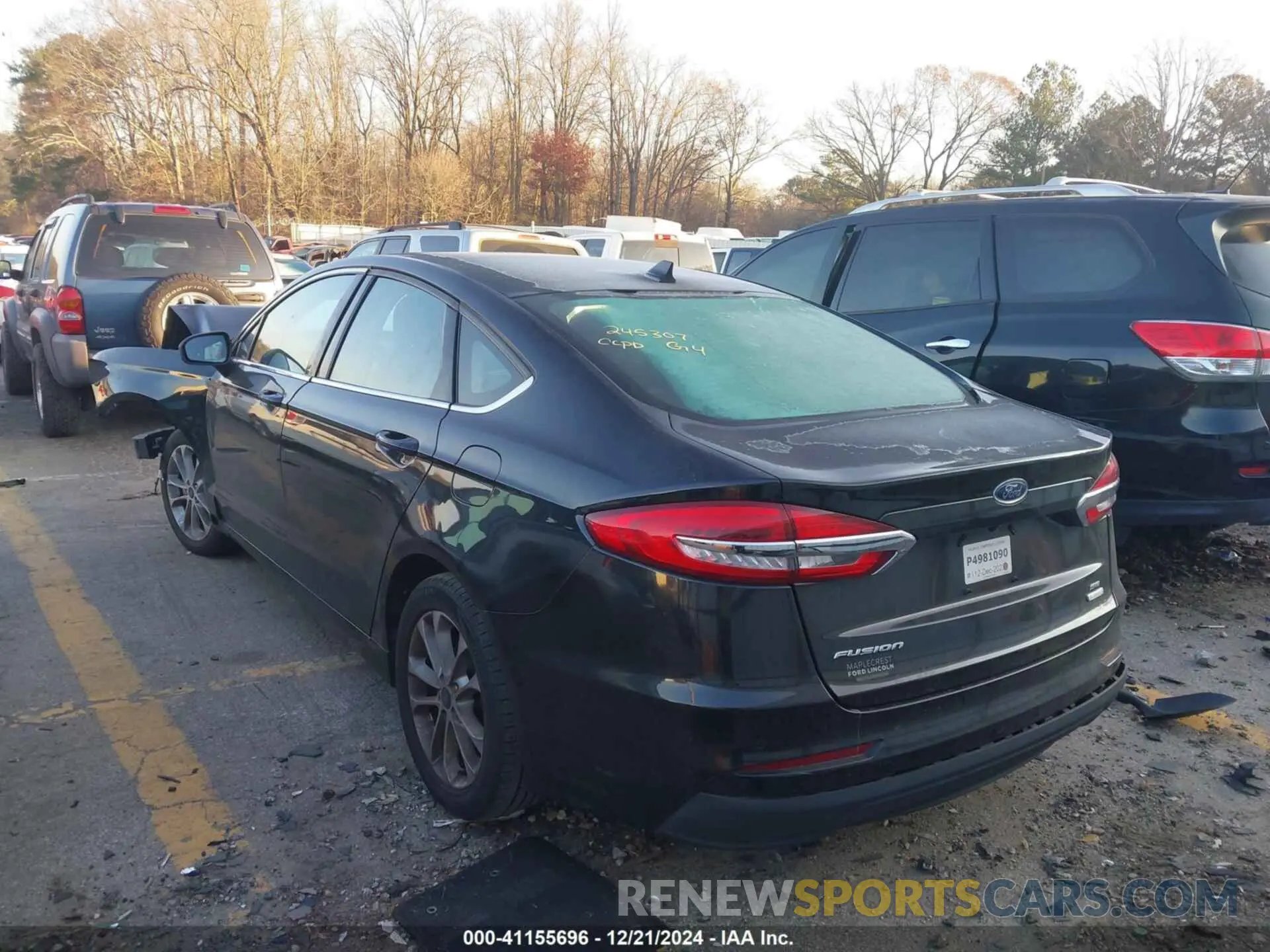 3 Photograph of a damaged car 3FA6P0HD0LR262205 FORD FUSION 2020