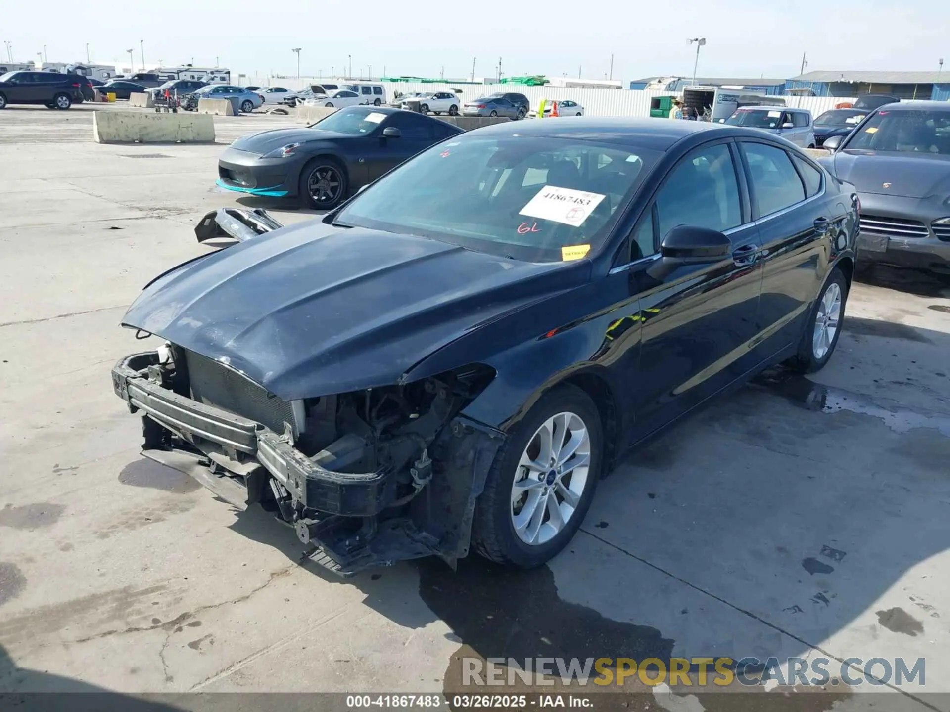 2 Photograph of a damaged car 3FA6P0HD7LR124306 FORD FUSION 2020