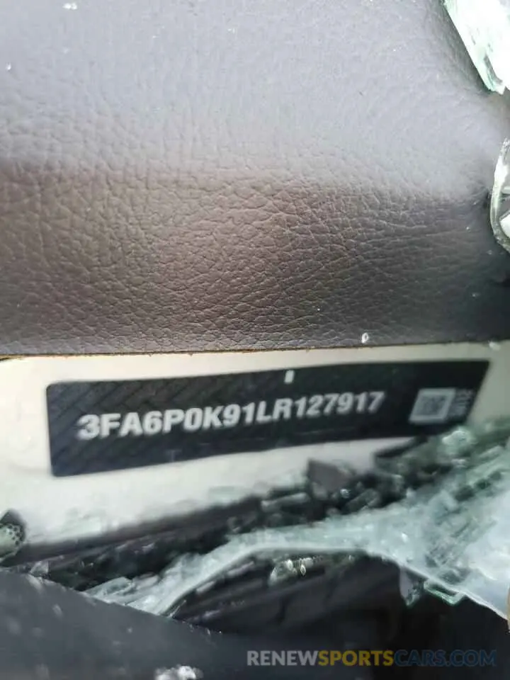 13 Photograph of a damaged car 3FA6P0K91LR127917 FORD FUSION 2020