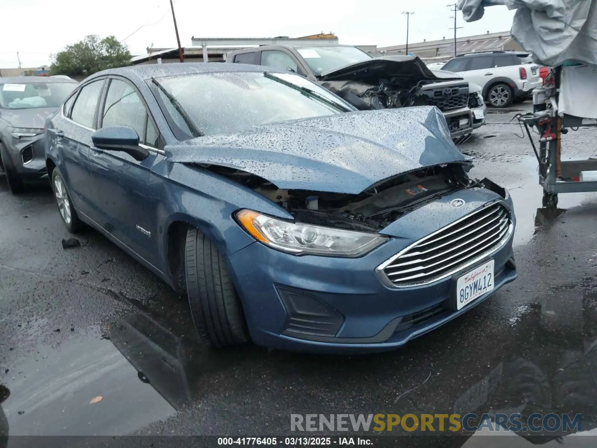 1 Photograph of a damaged car 3FA6P0LU2KR148731 FORD FUSION HYBRID 2019