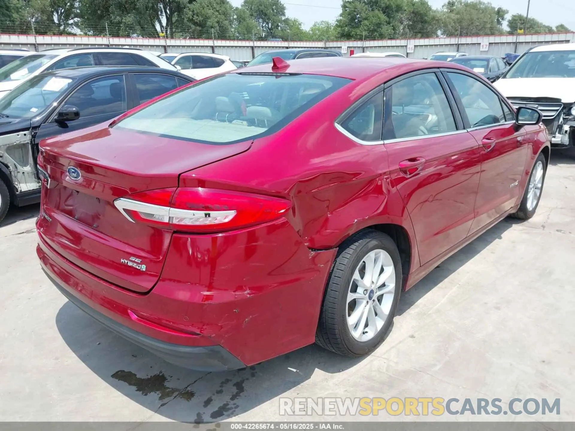 6 Photograph of a damaged car 3FA6P0LU4KR226457 FORD FUSION HYBRID 2019