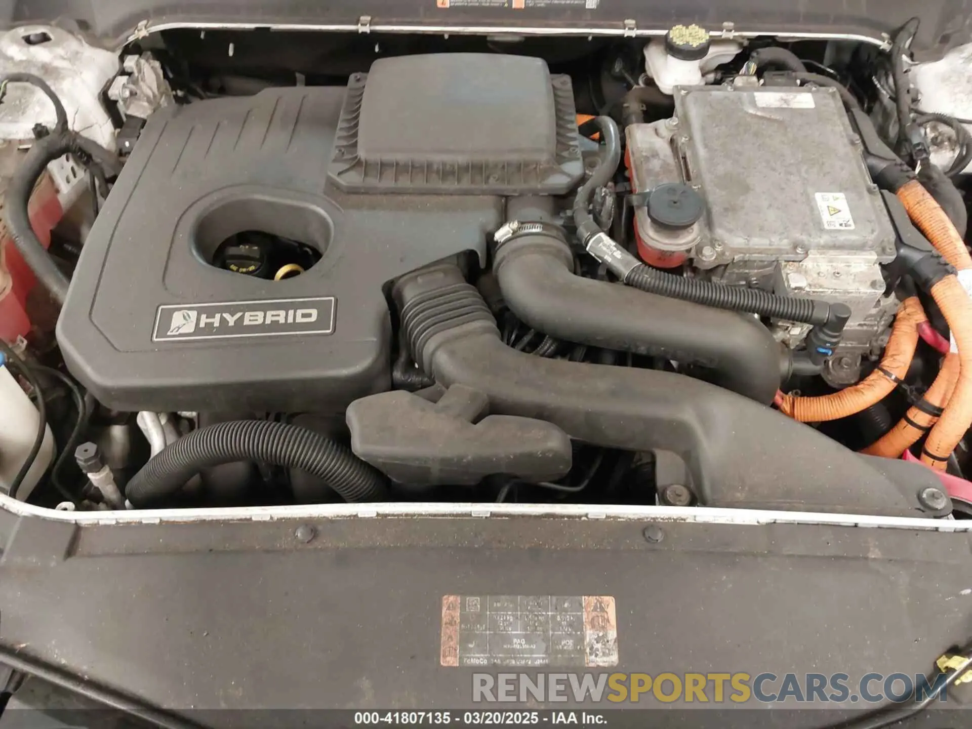 10 Photograph of a damaged car 3FA6P0LU5KR285355 FORD FUSION HYBRID 2019