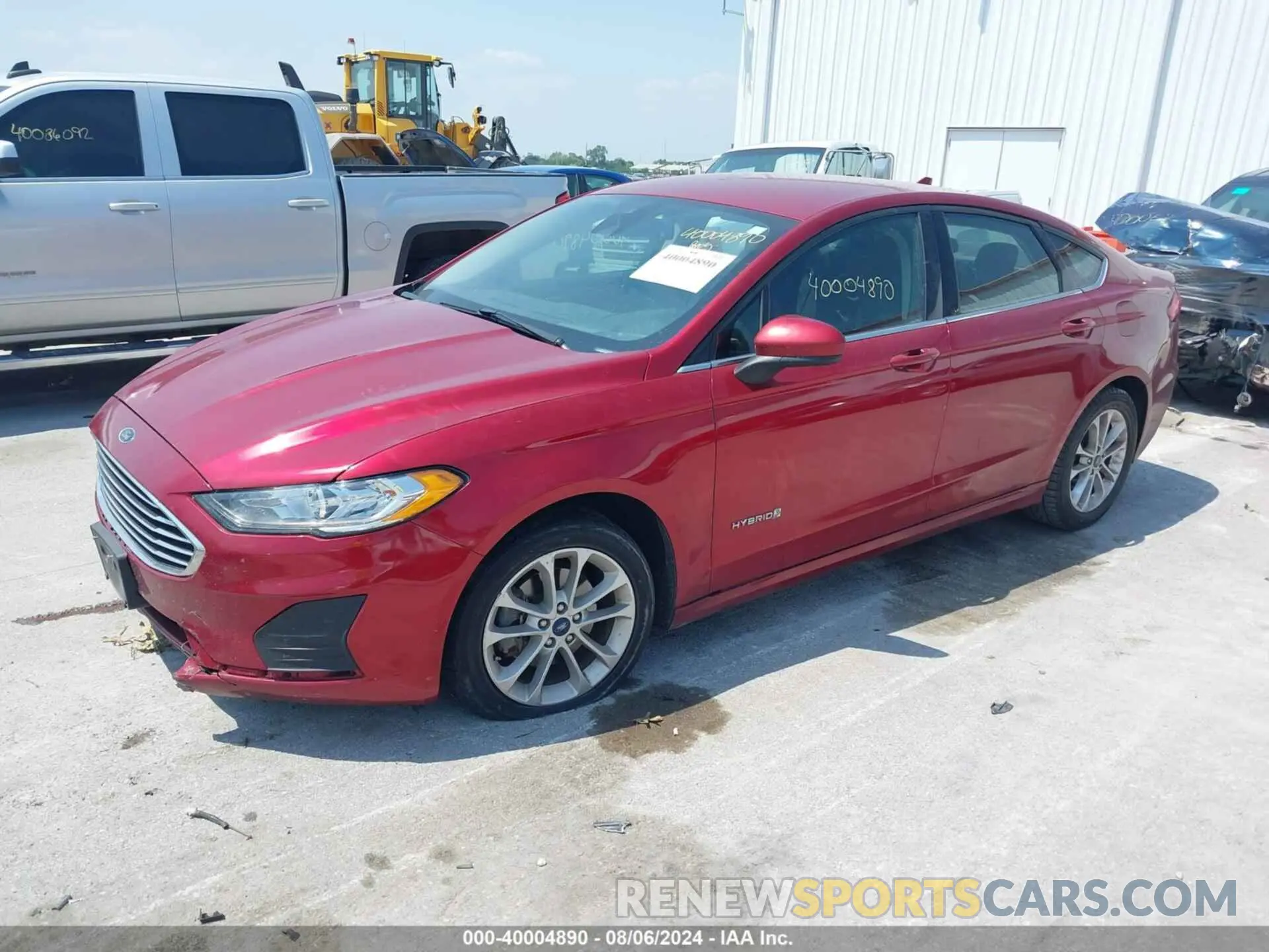 2 Photograph of a damaged car 3FA6P0LU6KR243678 FORD FUSION HYBRID 2019