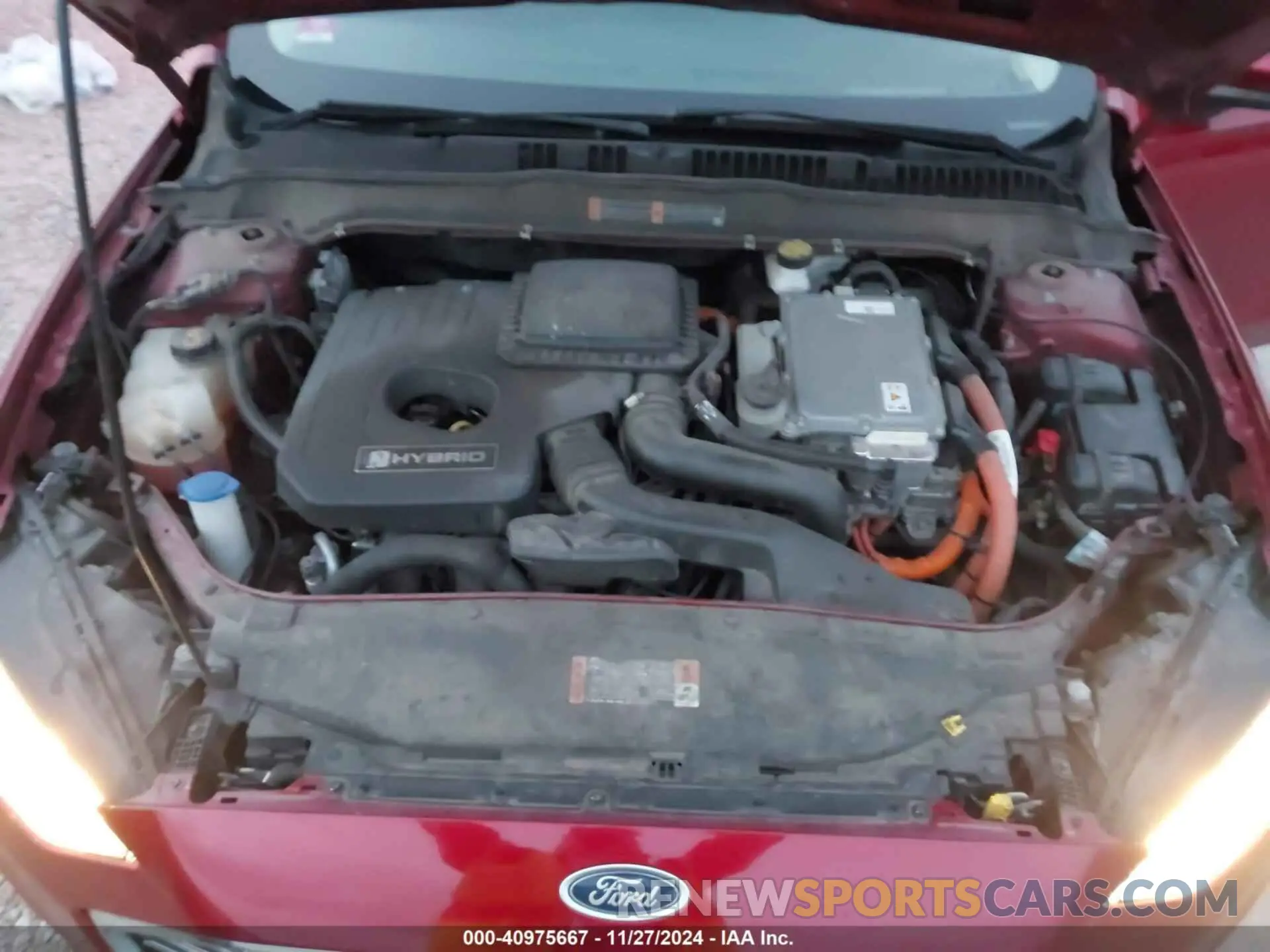 10 Photograph of a damaged car 3FA6P0LU9KR210870 FORD FUSION HYBRID 2019