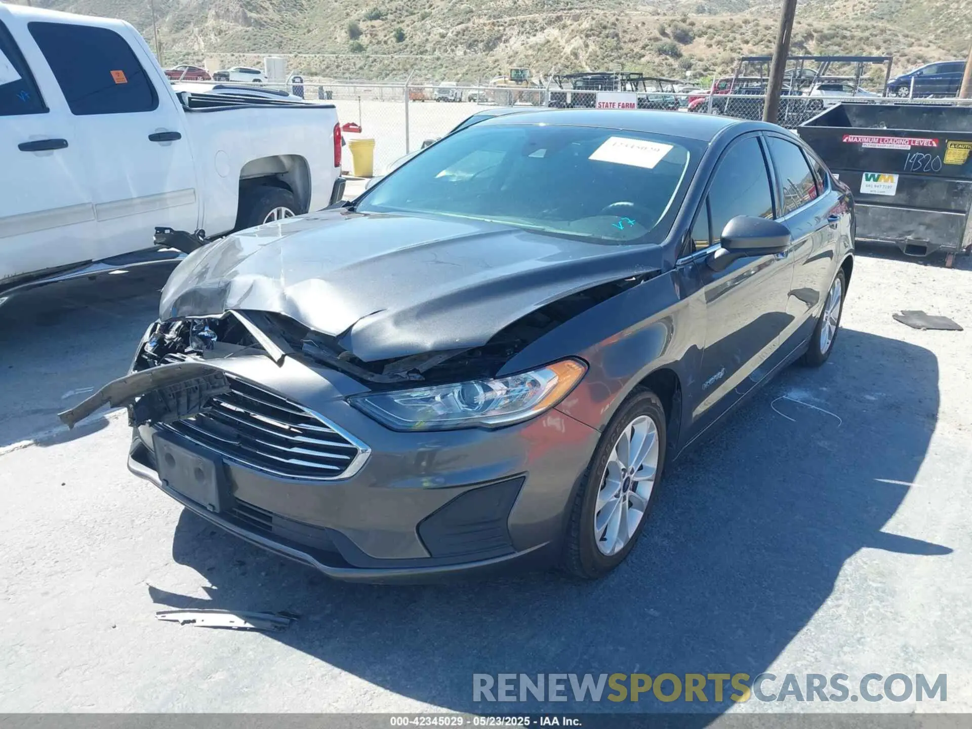 2 Photograph of a damaged car 3FA6P0LUXKR174462 FORD FUSION HYBRID 2019
