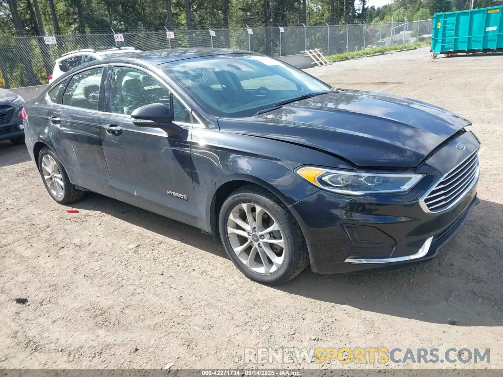 1 Photograph of a damaged car 3FA6P0MU7KR220148 FORD FUSION HYBRID 2019