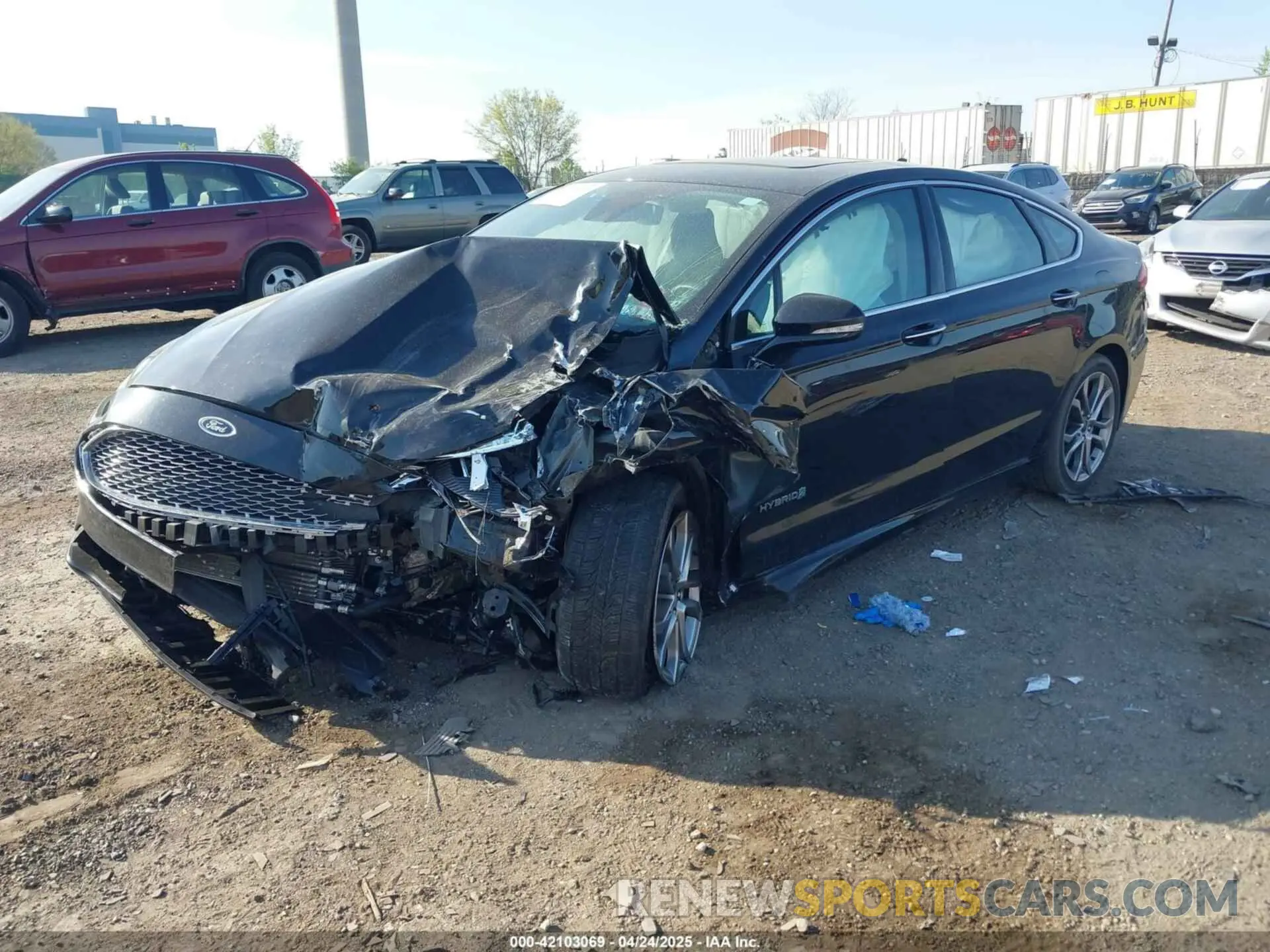 2 Photograph of a damaged car 3FA6P0RU7KR159022 FORD FUSION HYBRID 2019