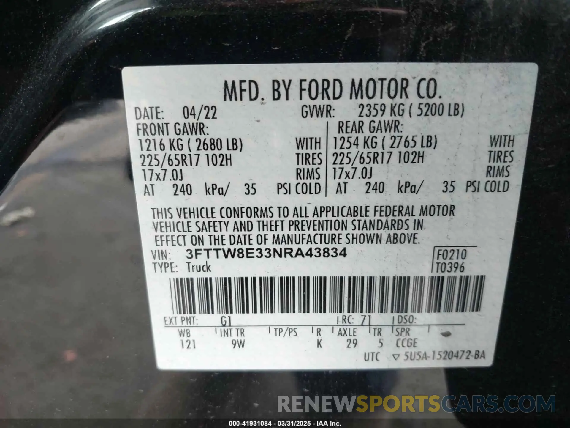 9 Photograph of a damaged car 3FTTW8E33NRA43834 FORD MAVERICK 2022