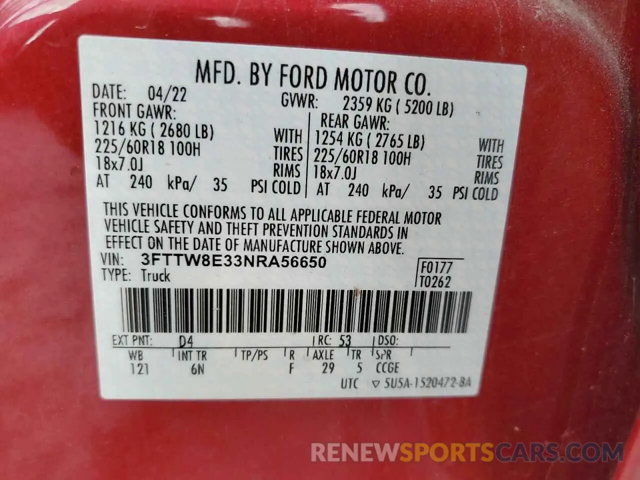 13 Photograph of a damaged car 3FTTW8E33NRA56650 FORD MAVERICK 2022