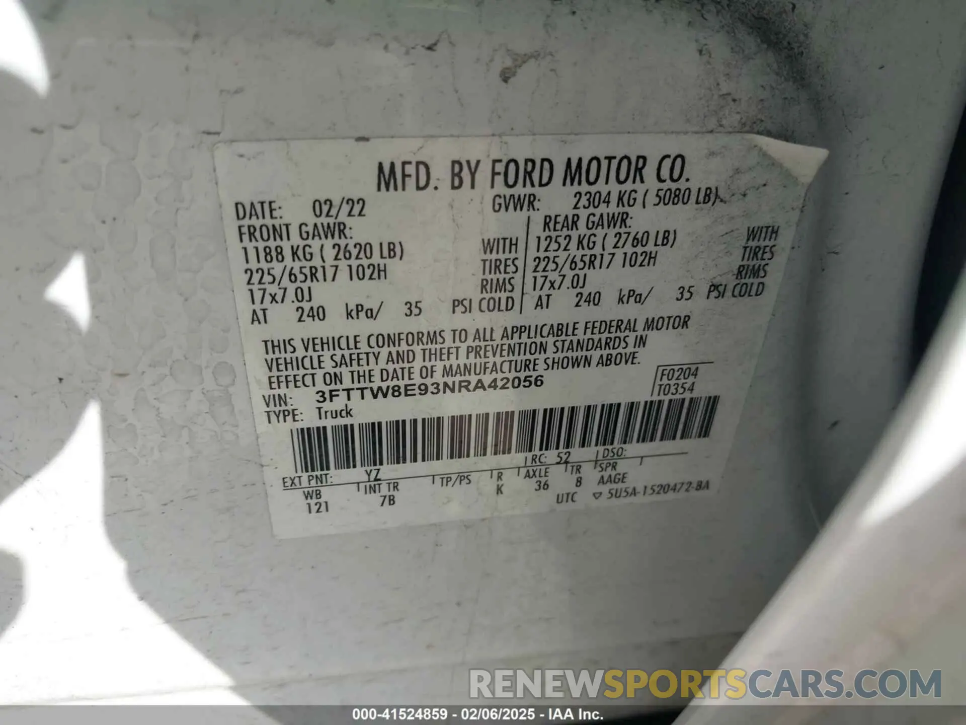 9 Photograph of a damaged car 3FTTW8E93NRA42056 FORD MAVERICK 2022
