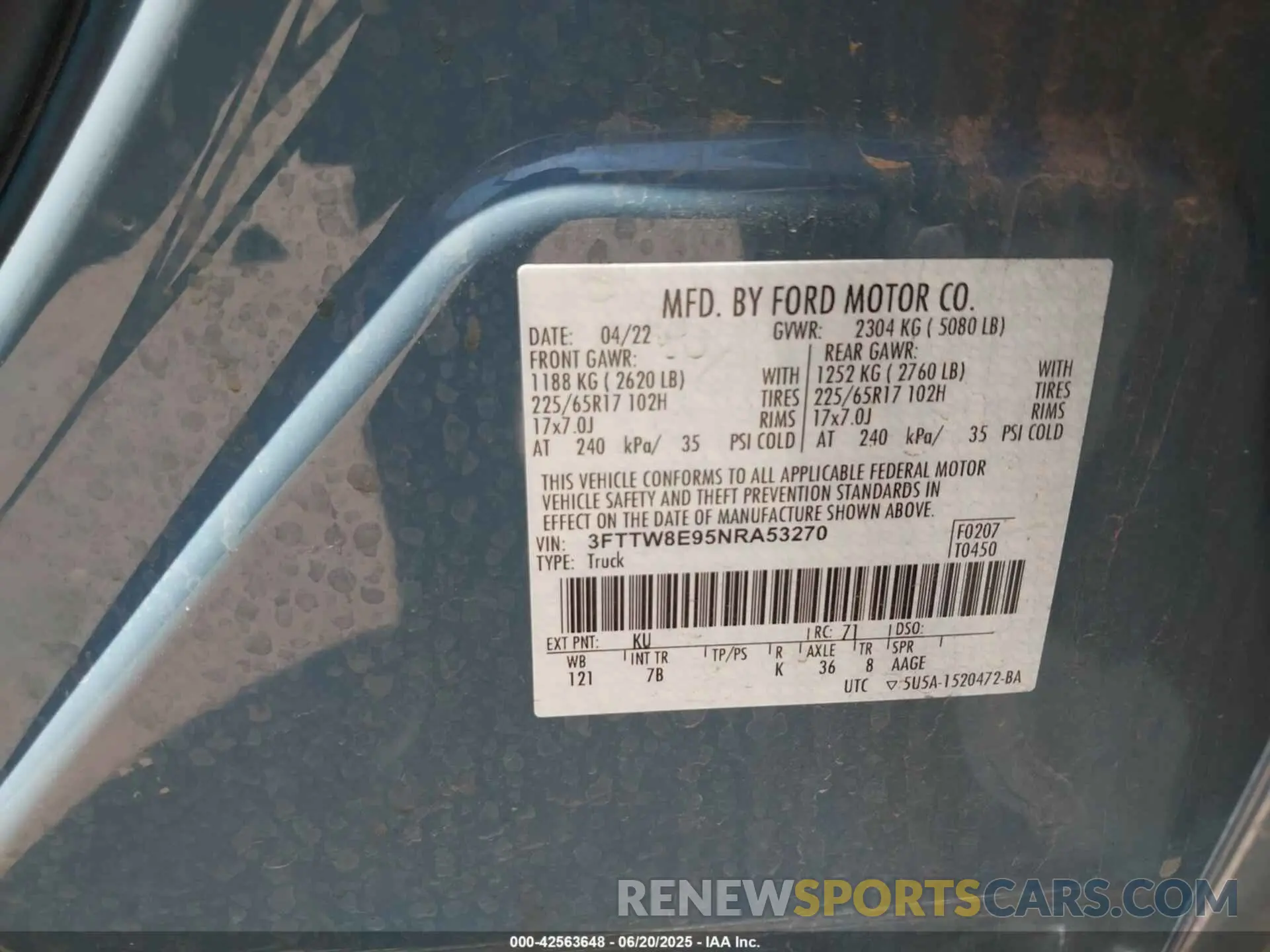 9 Photograph of a damaged car 3FTTW8E95NRA53270 FORD MAVERICK 2022