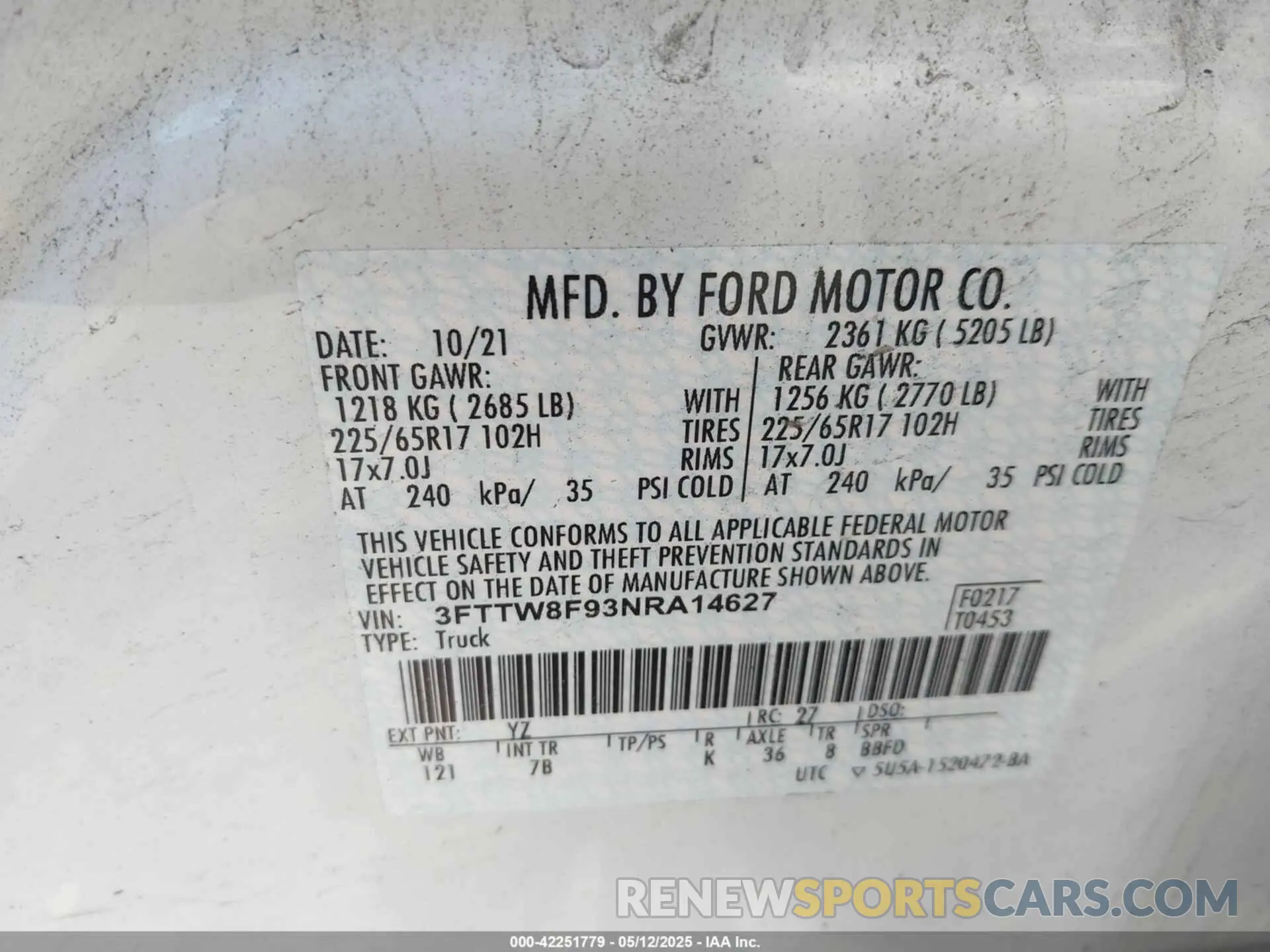 9 Photograph of a damaged car 3FTTW8F93NRA14627 FORD MAVERICK 2022