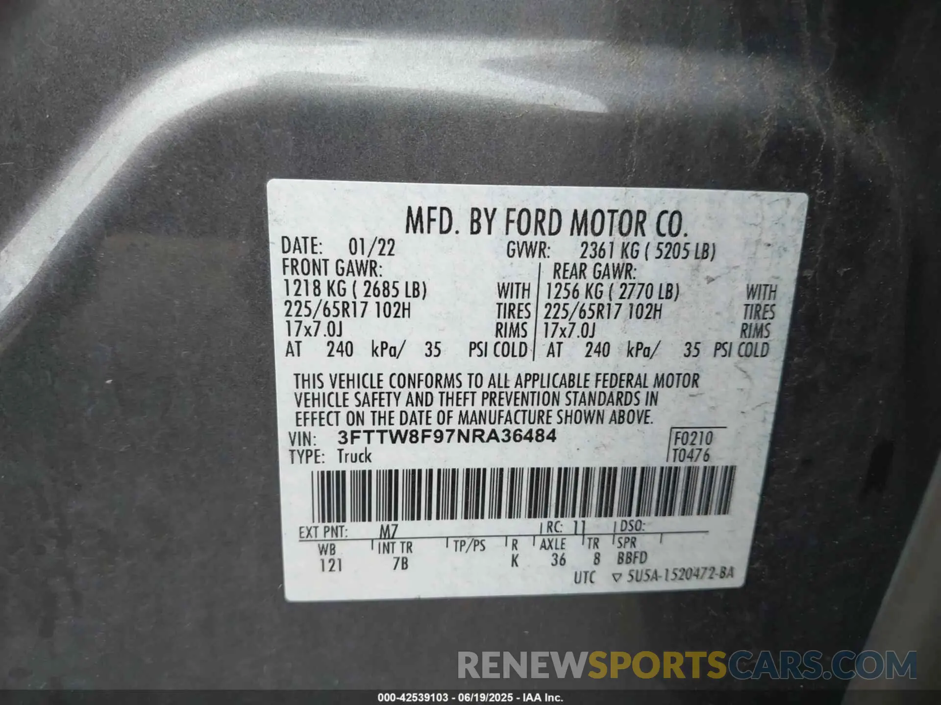 9 Photograph of a damaged car 3FTTW8F97NRA36484 FORD MAVERICK 2022