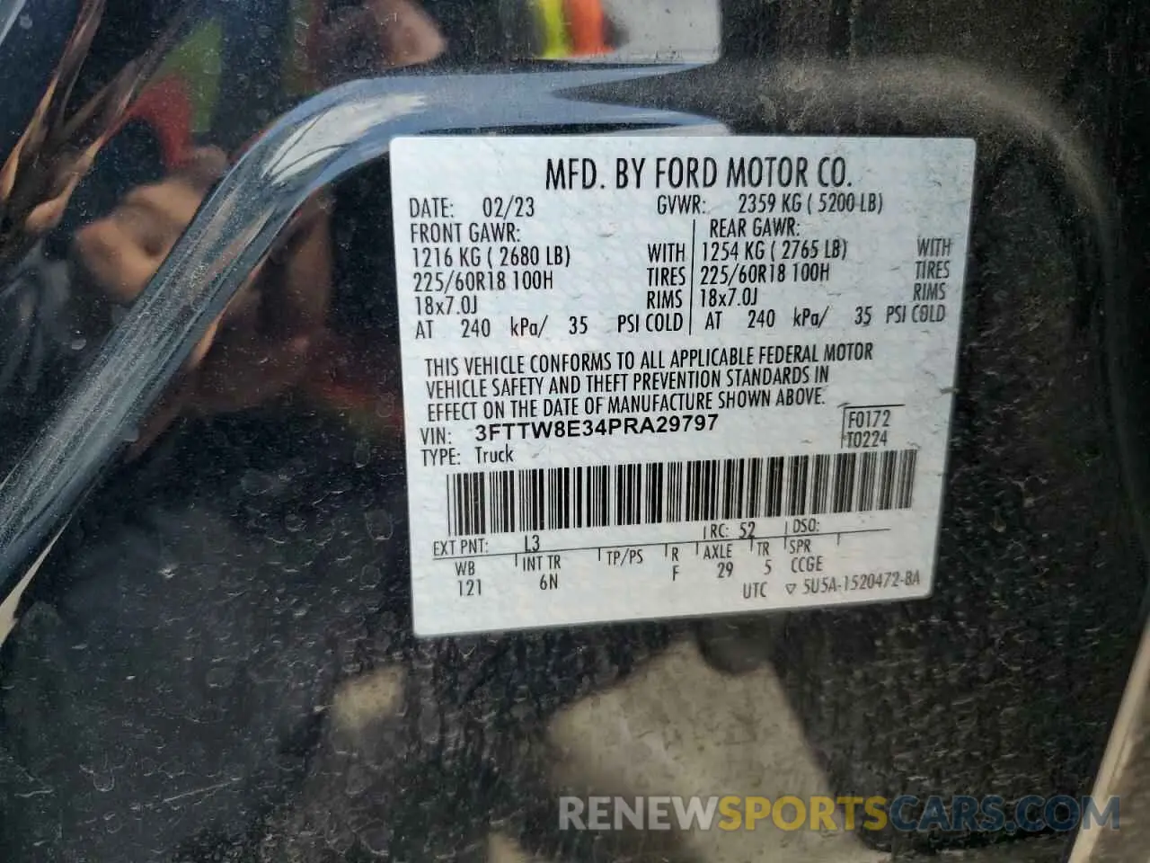 12 Photograph of a damaged car 3FTTW8E34PRA29797 FORD MAVERICK 2023