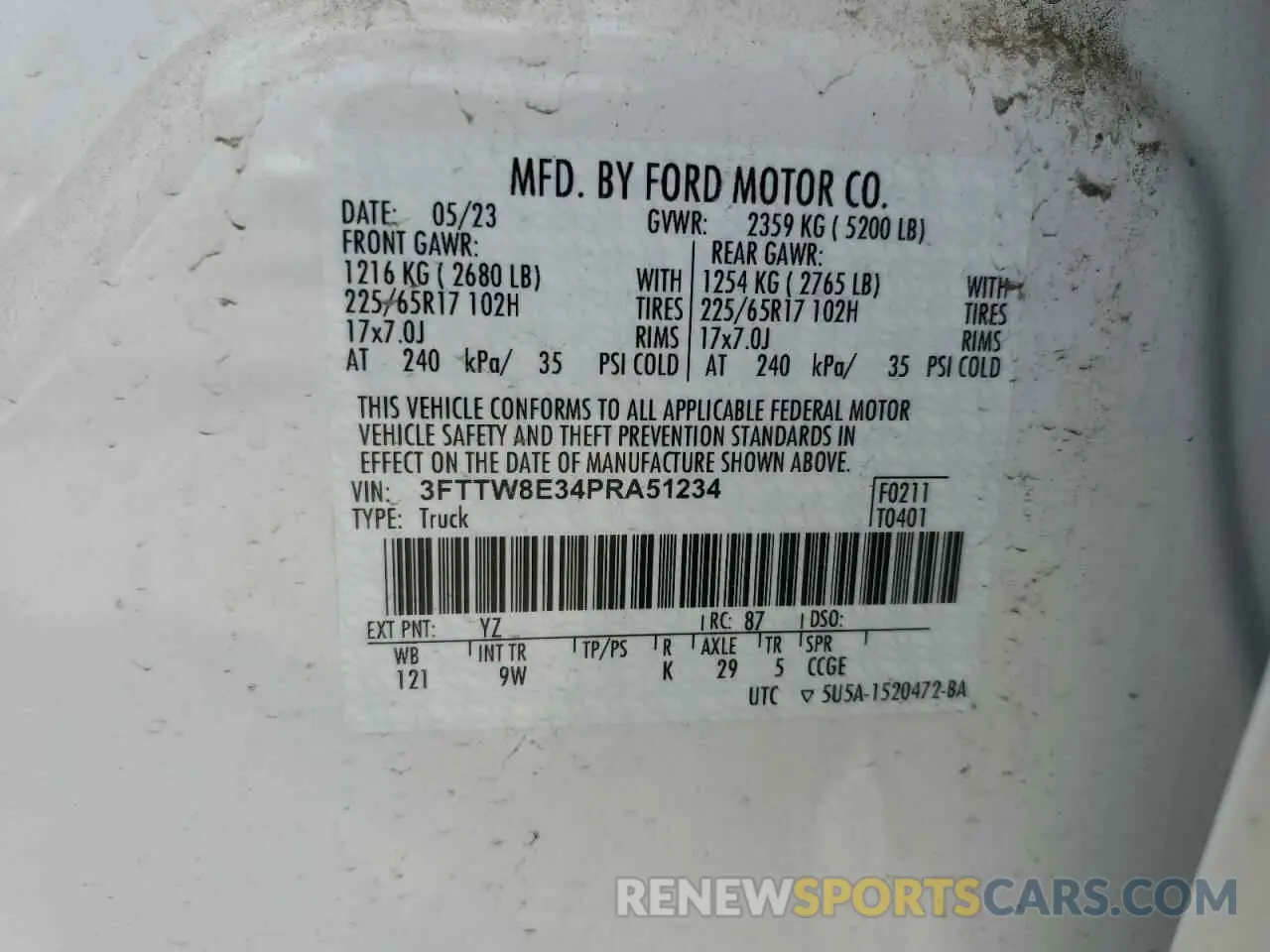 13 Photograph of a damaged car 3FTTW8E34PRA51234 FORD MAVERICK 2023