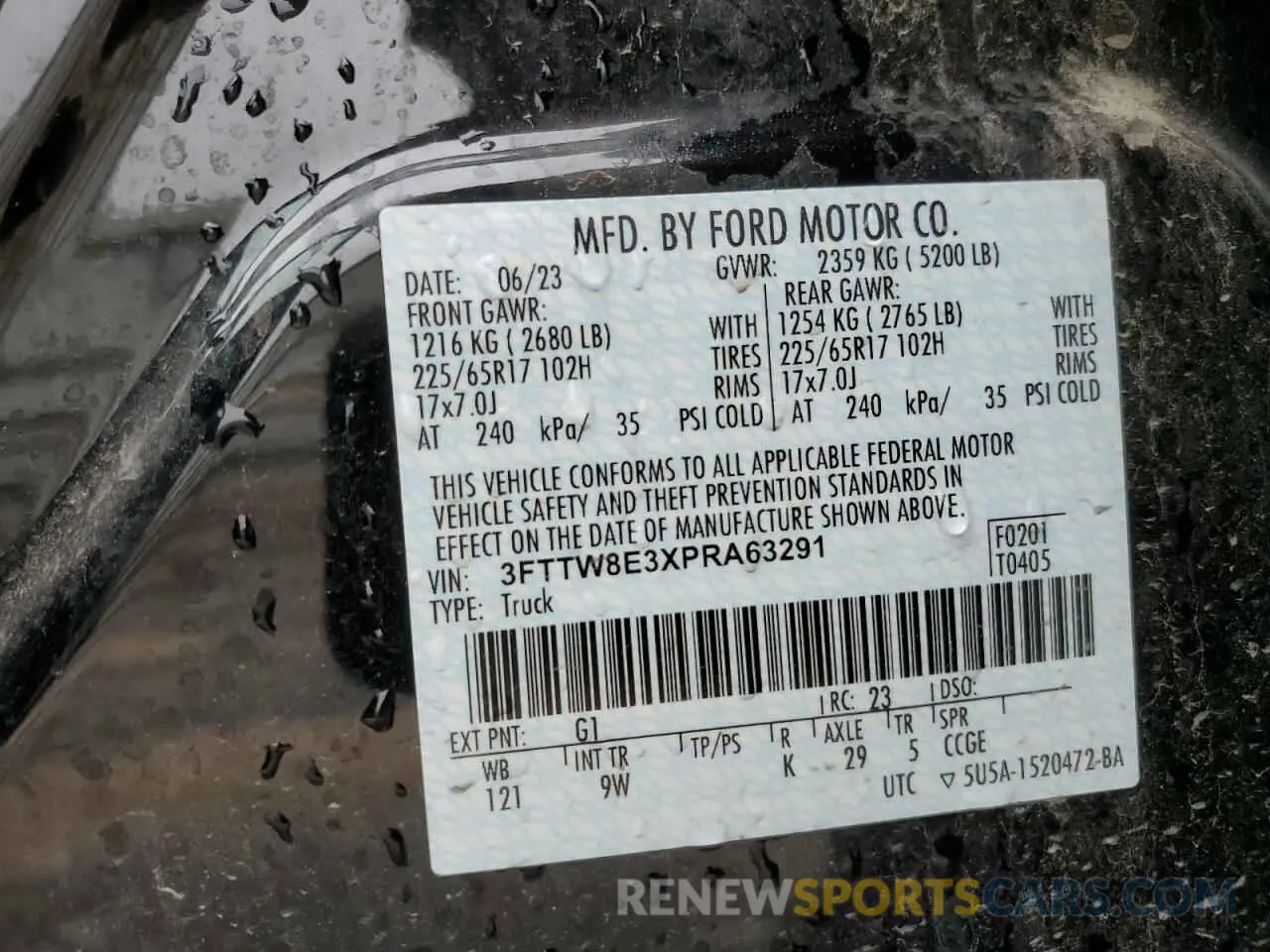 13 Photograph of a damaged car 3FTTW8E3XPRA63291 FORD MAVERICK 2023