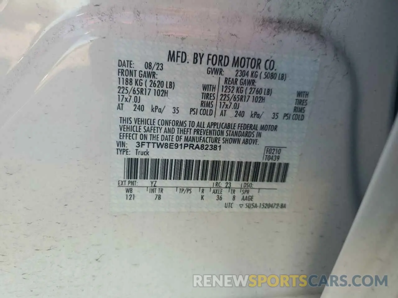 12 Photograph of a damaged car 3FTTW8E91PRA82381 FORD MAVERICK 2023