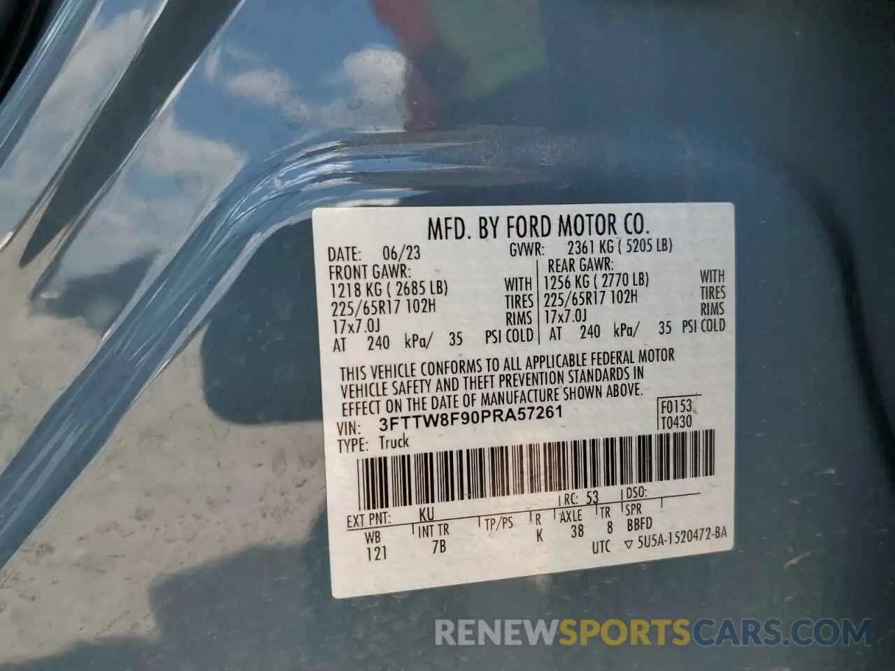 12 Photograph of a damaged car 3FTTW8F90PRA57261 FORD MAVERICK 2023