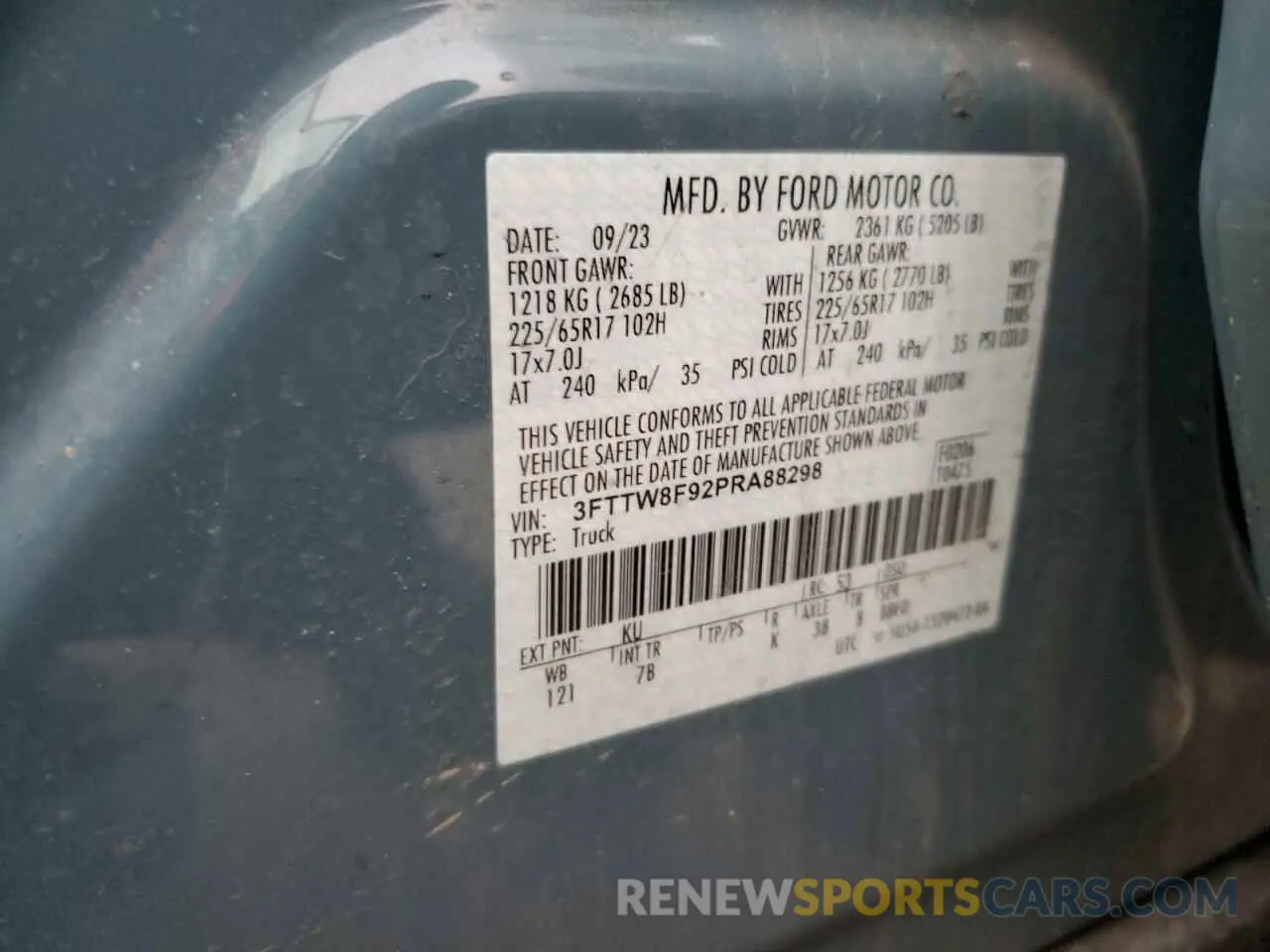 15 Photograph of a damaged car 3FTTW8F92PRA88298 FORD MAVERICK 2023