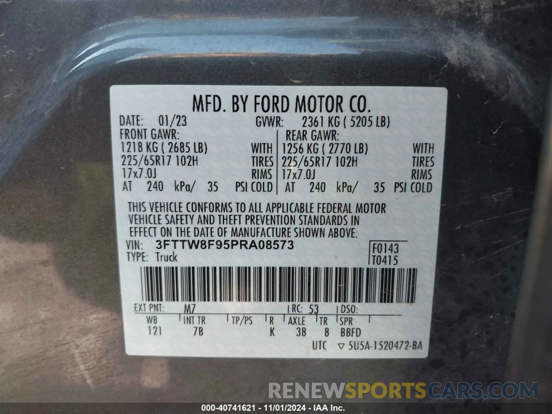 9 Photograph of a damaged car 3FTTW8F95PRA08573 FORD MAVERICK 2023