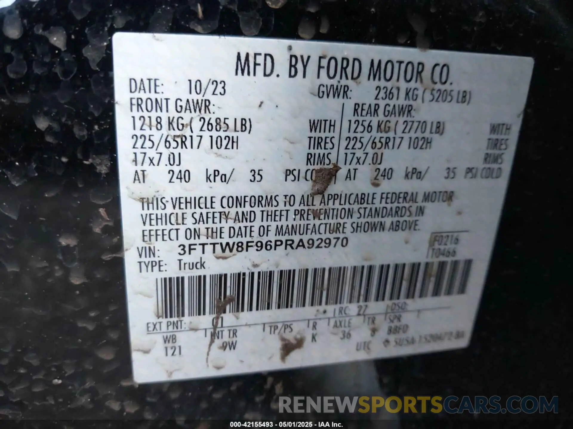 9 Photograph of a damaged car 3FTTW8F96PRA92970 FORD MAVERICK 2023