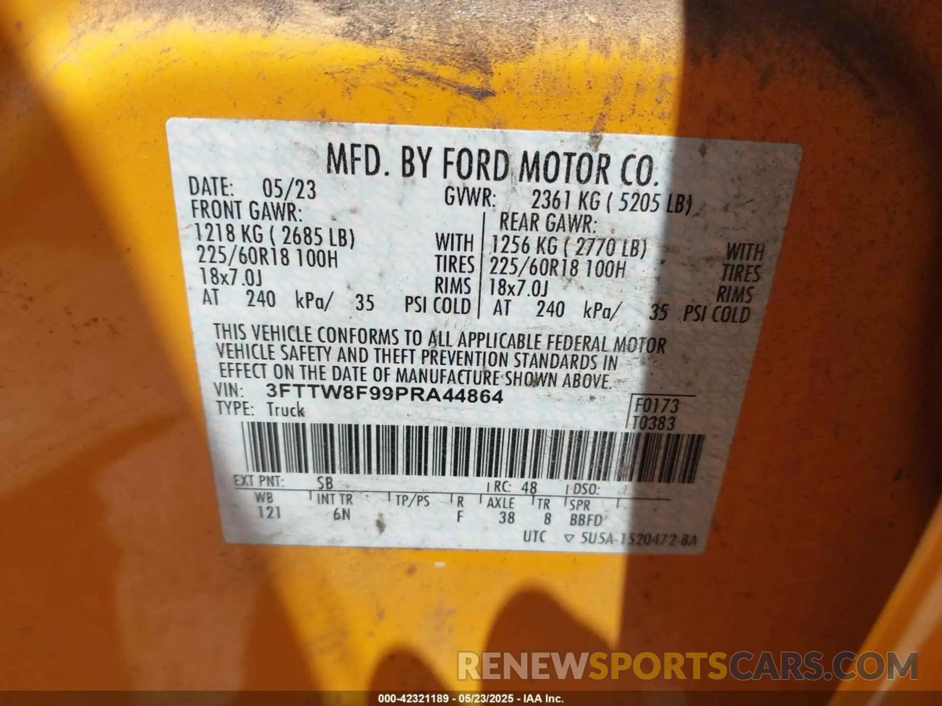 9 Photograph of a damaged car 3FTTW8F99PRA44864 FORD MAVERICK 2023