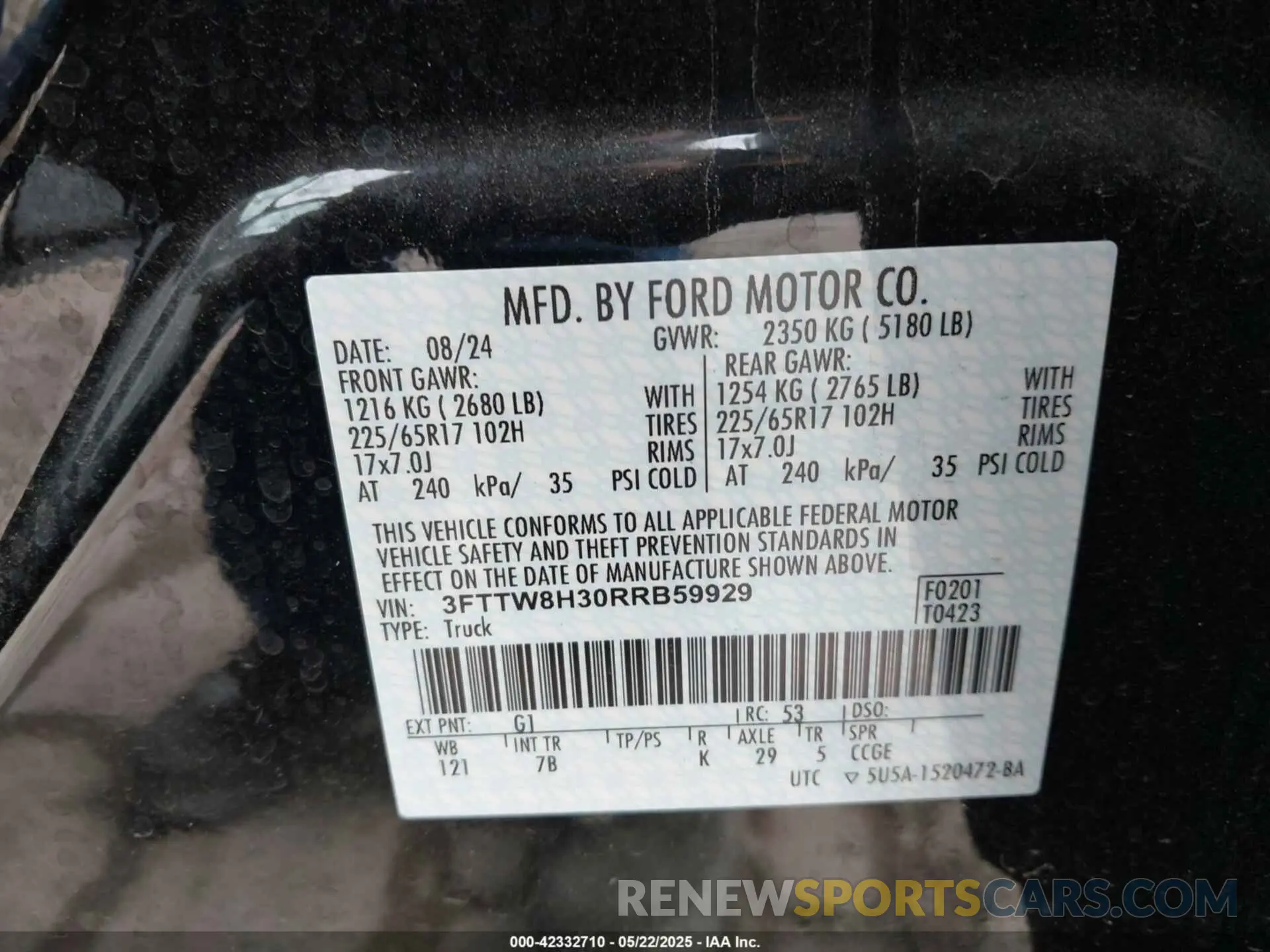 9 Photograph of a damaged car 3FTTW8H30RRB59929 FORD MAVERICK 2024