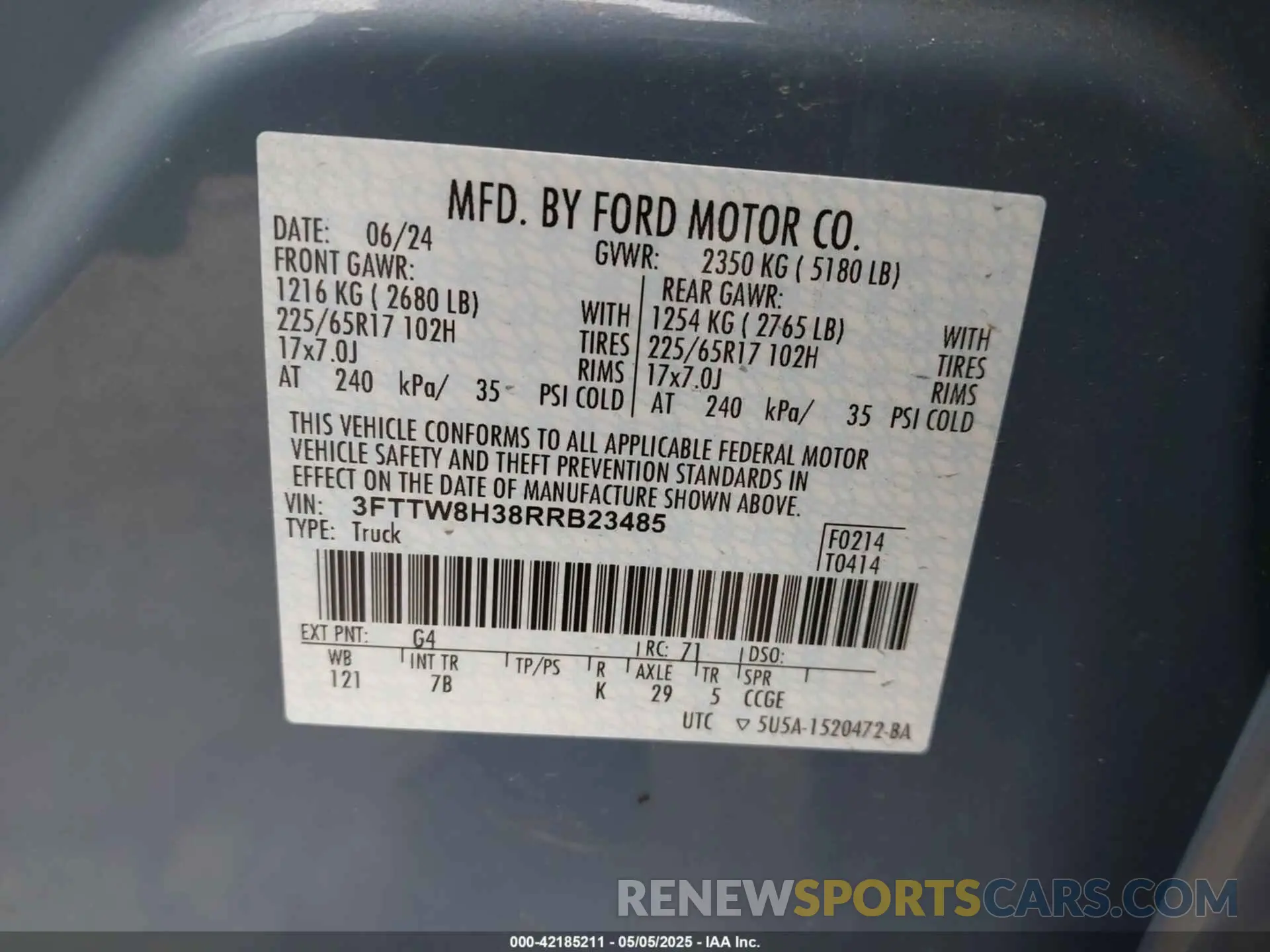 9 Photograph of a damaged car 3FTTW8H38RRB23485 FORD MAVERICK 2024
