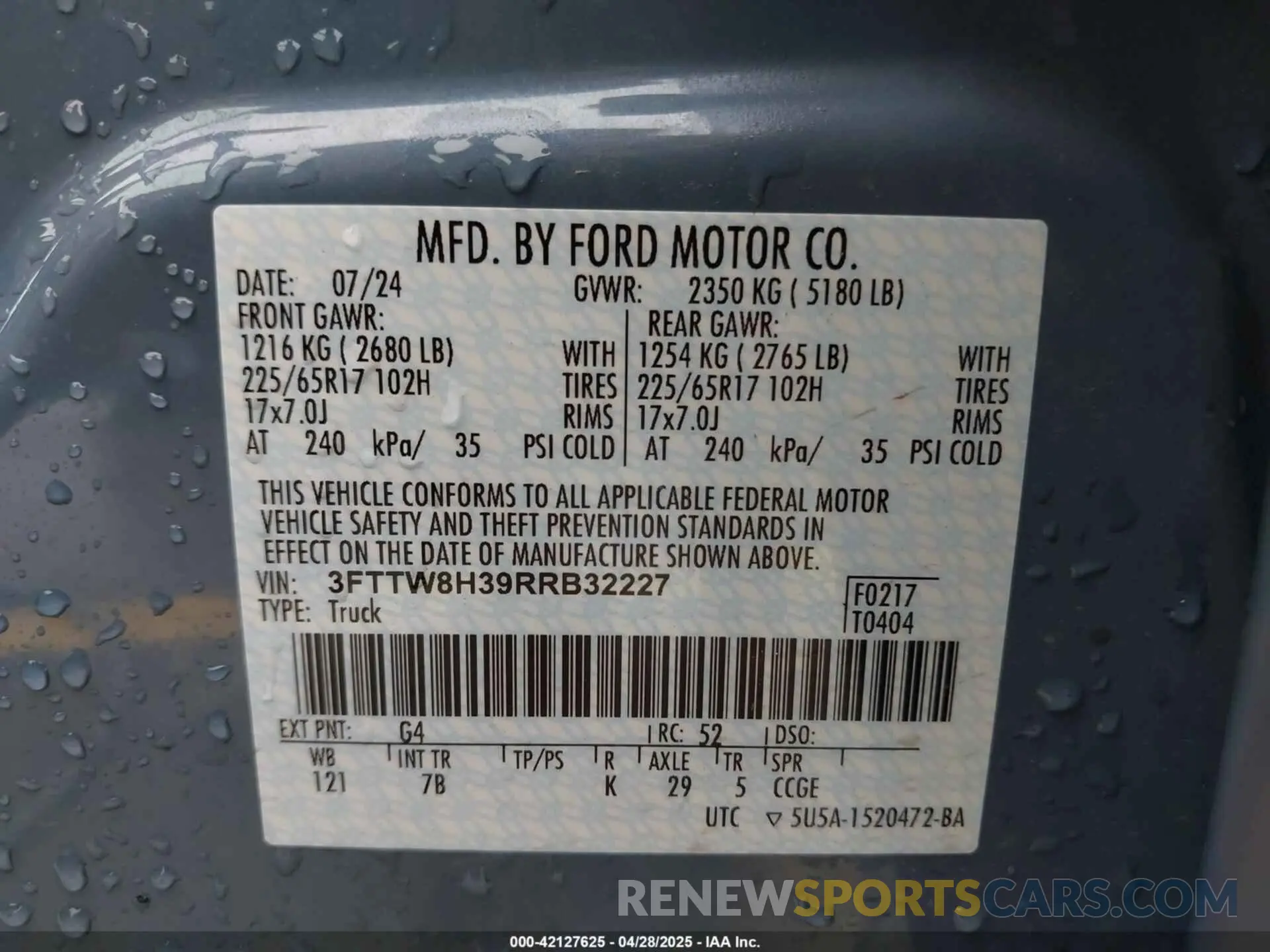 9 Photograph of a damaged car 3FTTW8H39RRB32227 FORD MAVERICK 2024