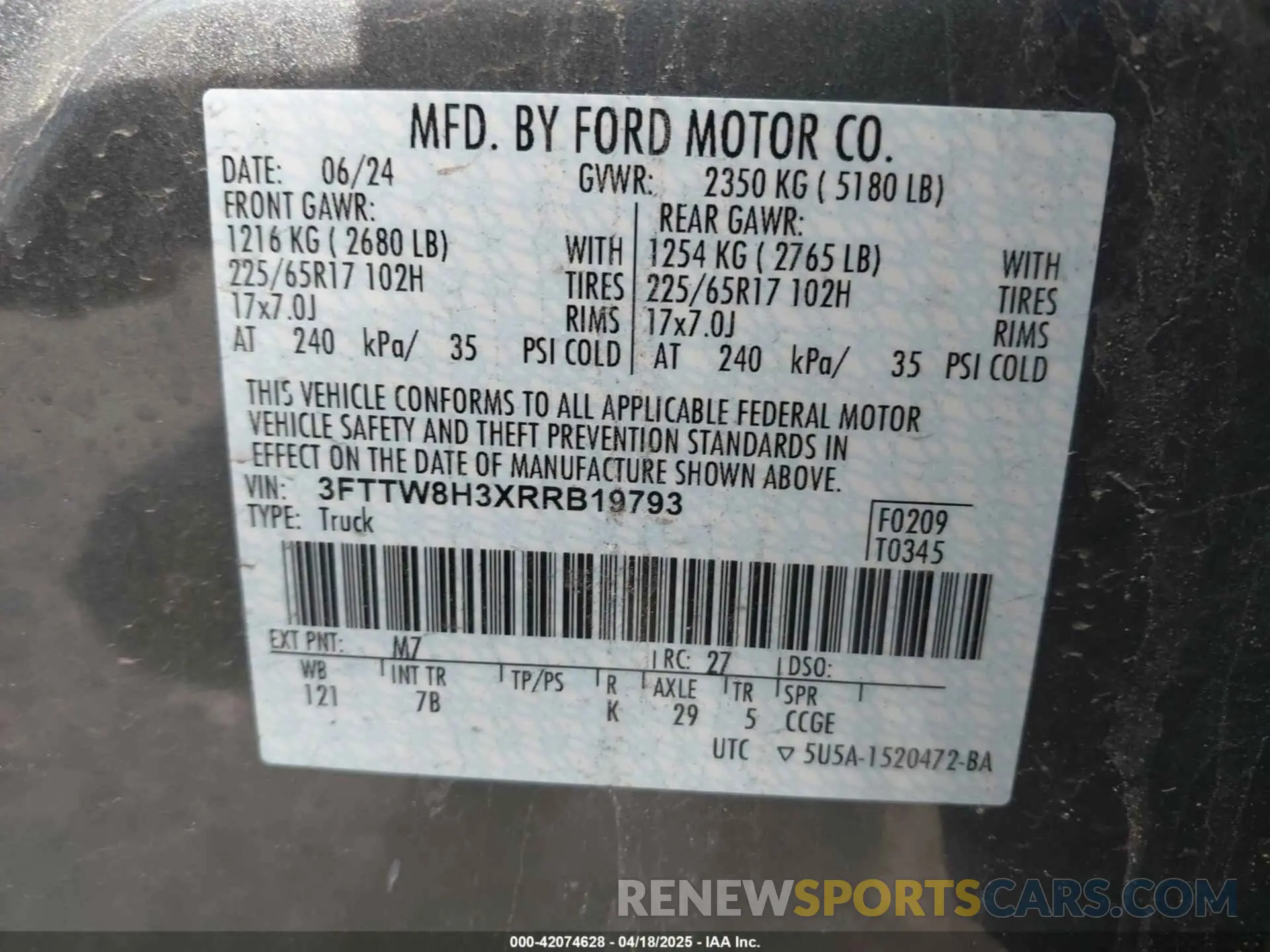 9 Photograph of a damaged car 3FTTW8H3XRRB19793 FORD MAVERICK 2024