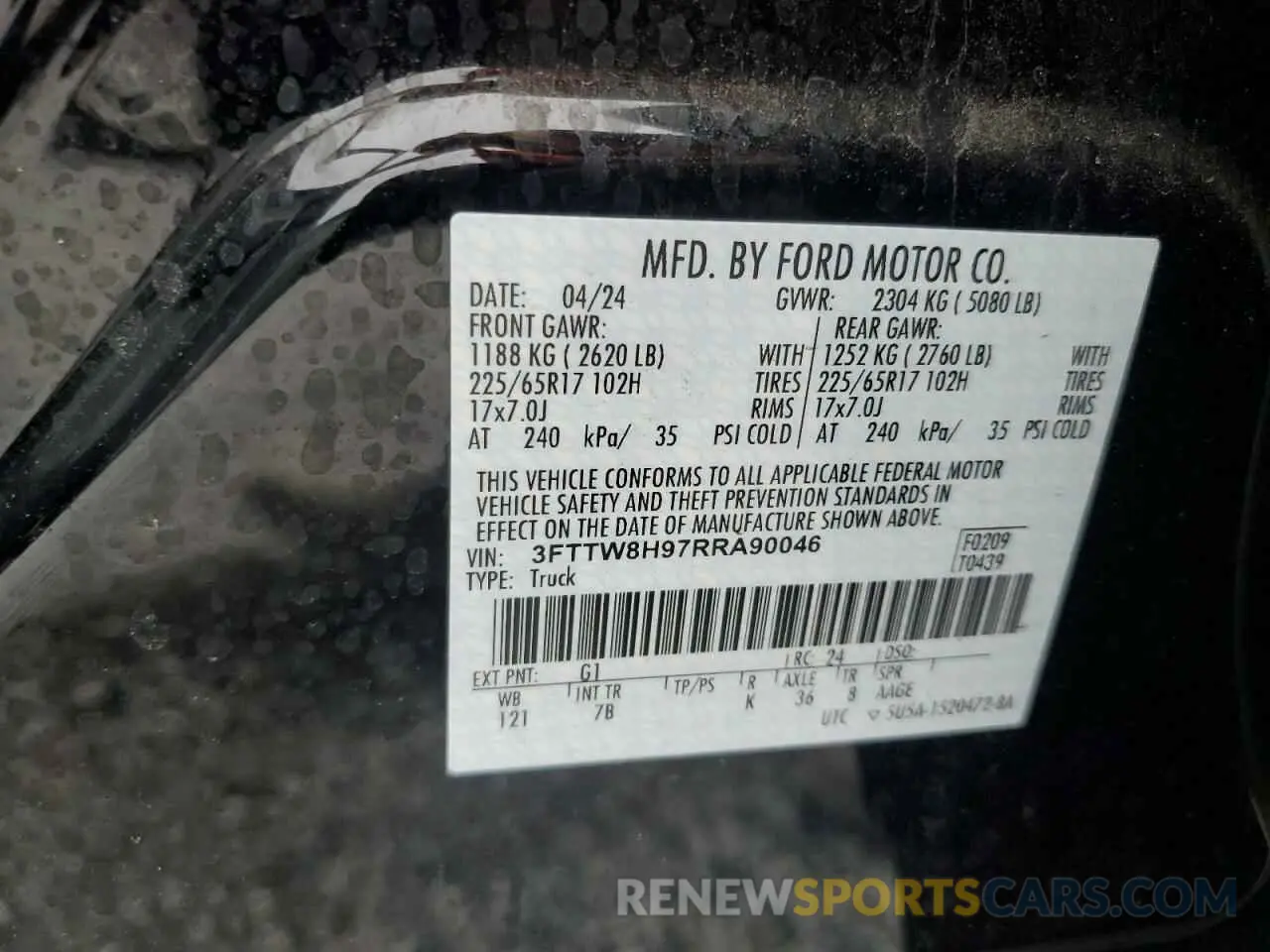 14 Photograph of a damaged car 3FTTW8H97RRA90046 FORD MAVERICK 2024