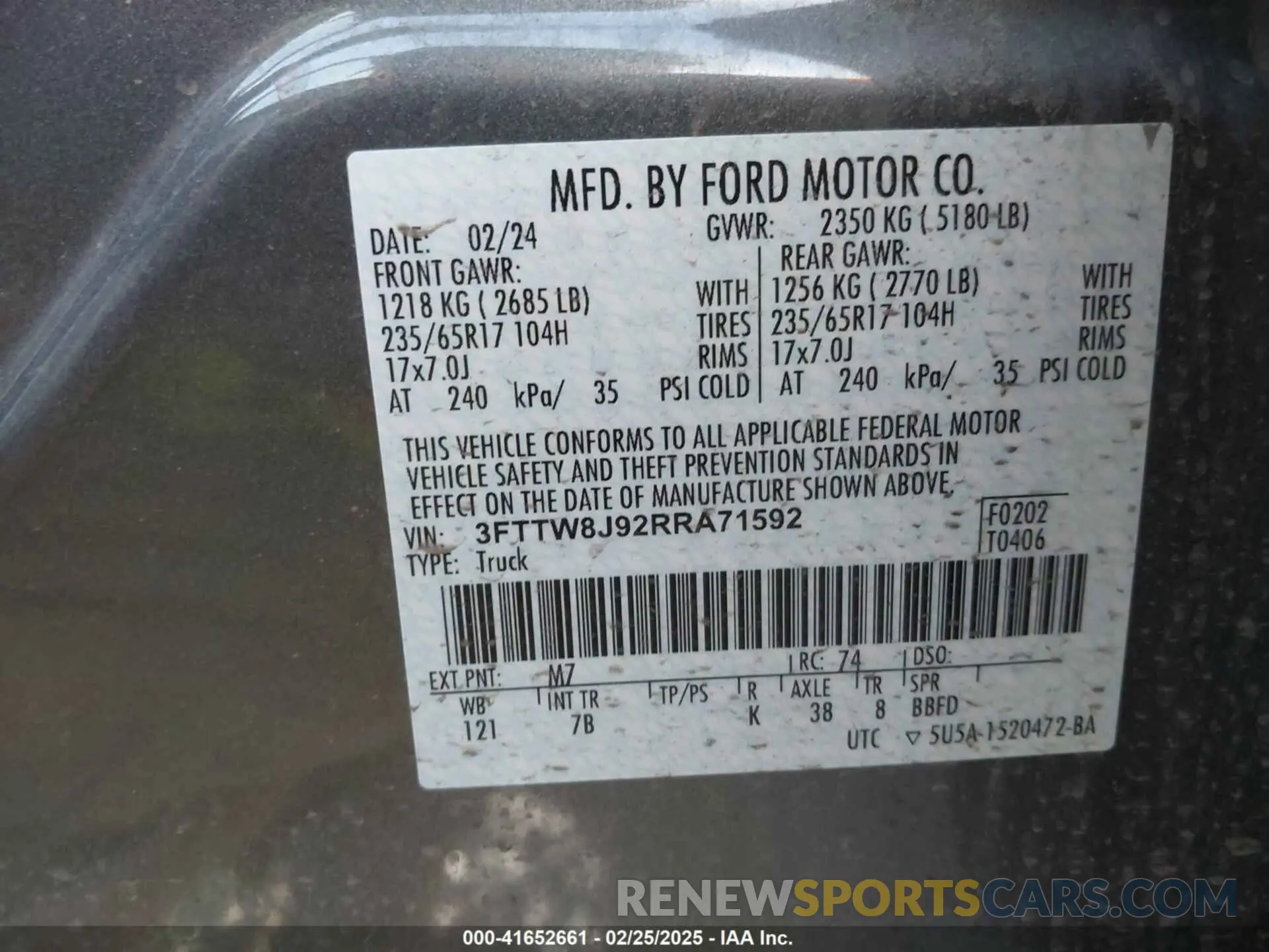 9 Photograph of a damaged car 3FTTW8J92RRA71592 FORD MAVERICK 2024