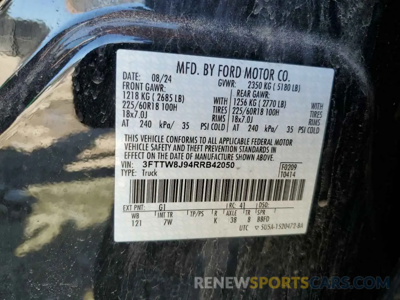 13 Photograph of a damaged car 3FTTW8J94RRB42050 FORD MAVERICK 2024