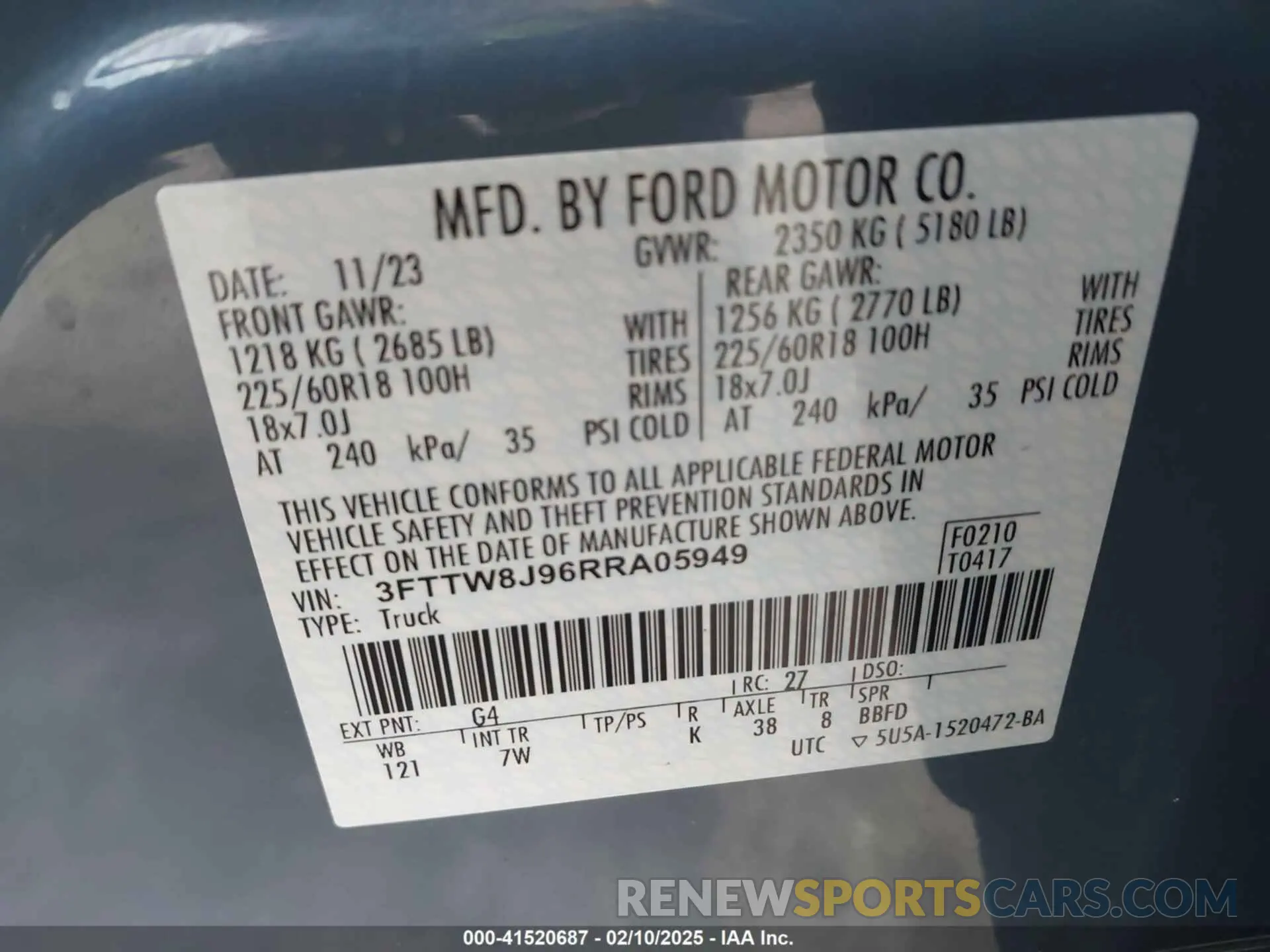 9 Photograph of a damaged car 3FTTW8J96RRA05949 FORD MAVERICK 2024