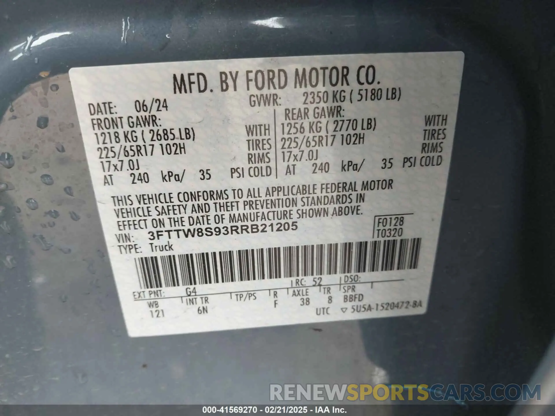 9 Photograph of a damaged car 3FTTW8S93RRB21205 FORD MAVERICK 2024