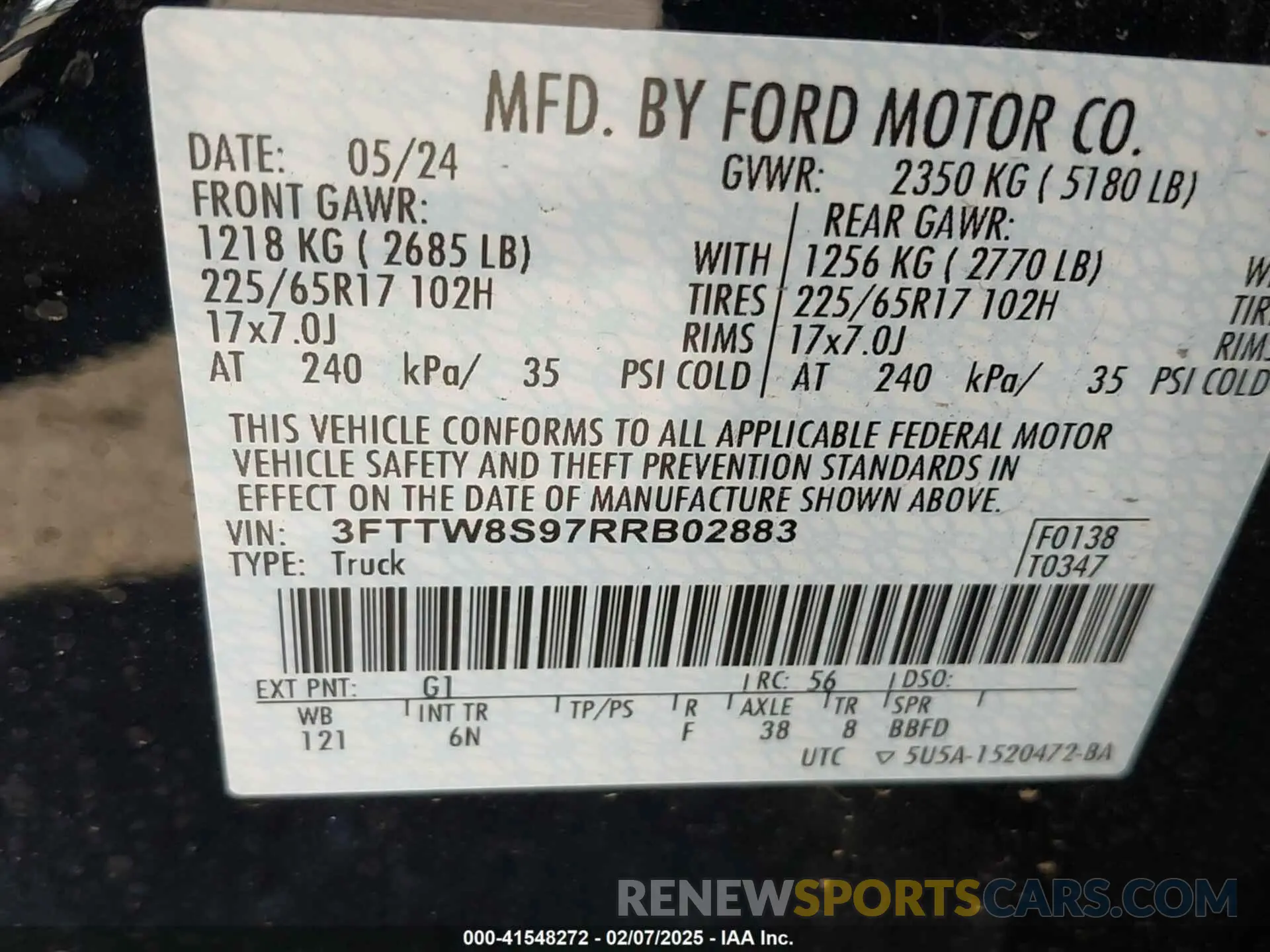 9 Photograph of a damaged car 3FTTW8S97RRB02883 FORD MAVERICK 2024